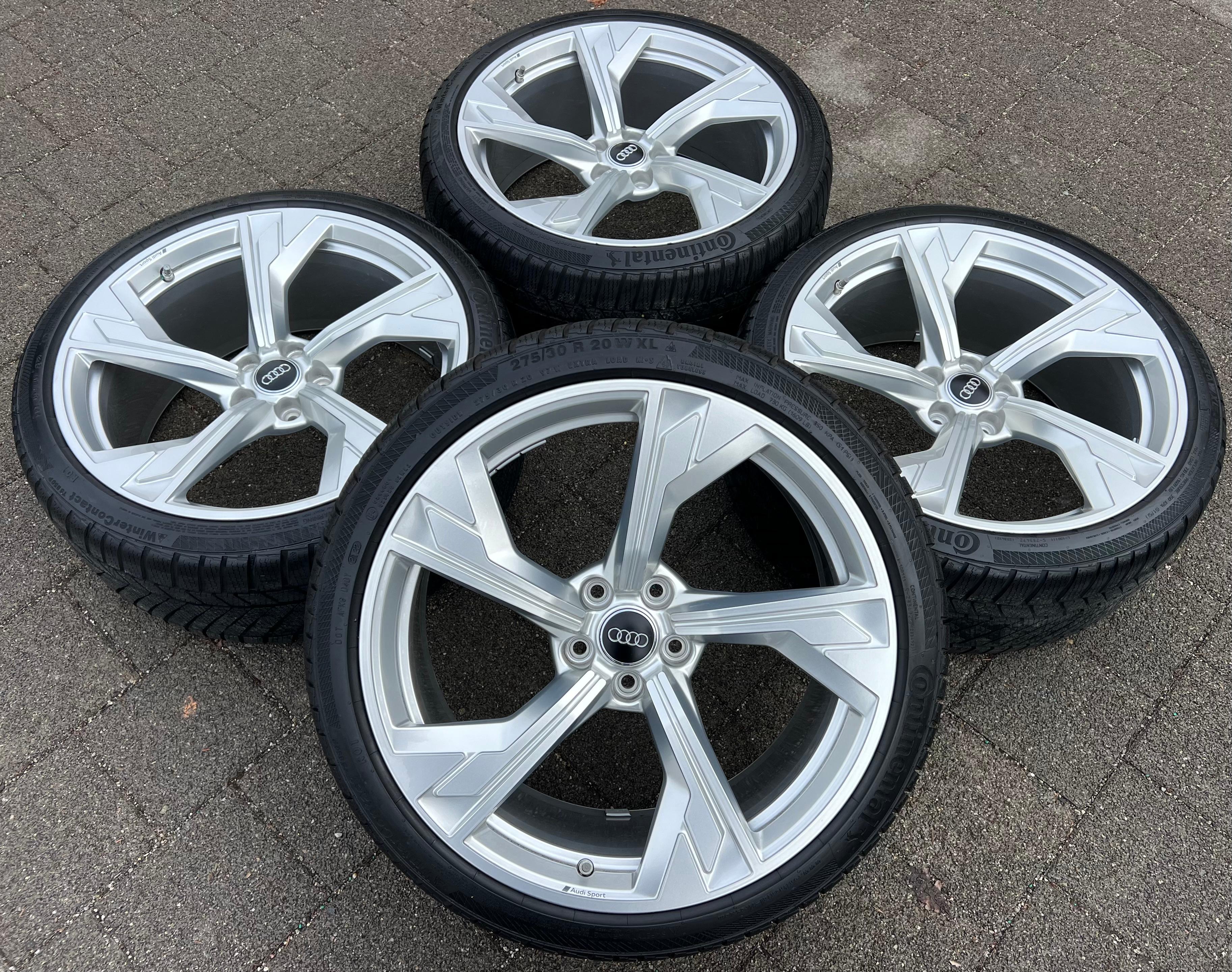 4 RUEDAS DE INVIERNO DE ALEACIÓN ORIGINALES DE 20" AUDI RS4 8W B9 RS5 F53 8W0601025DT 275/30R20 97W