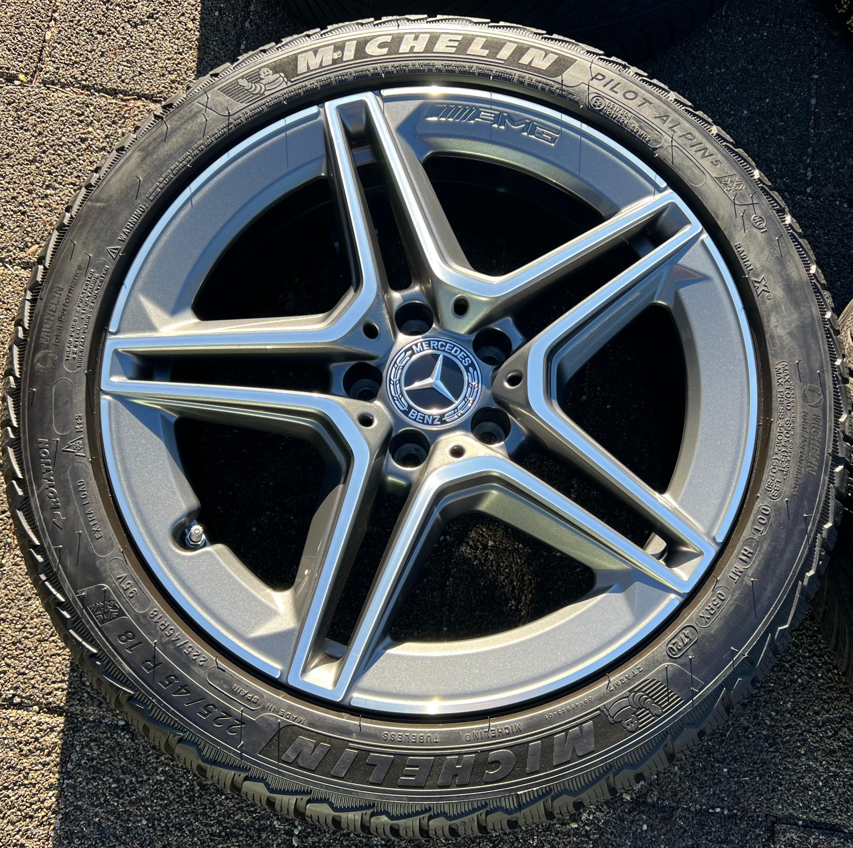 4 ORIGINAL 18" ALU WINTERRÄDER AMG MERCEDES C-KLASSE W205 A2054019500 A2054019600