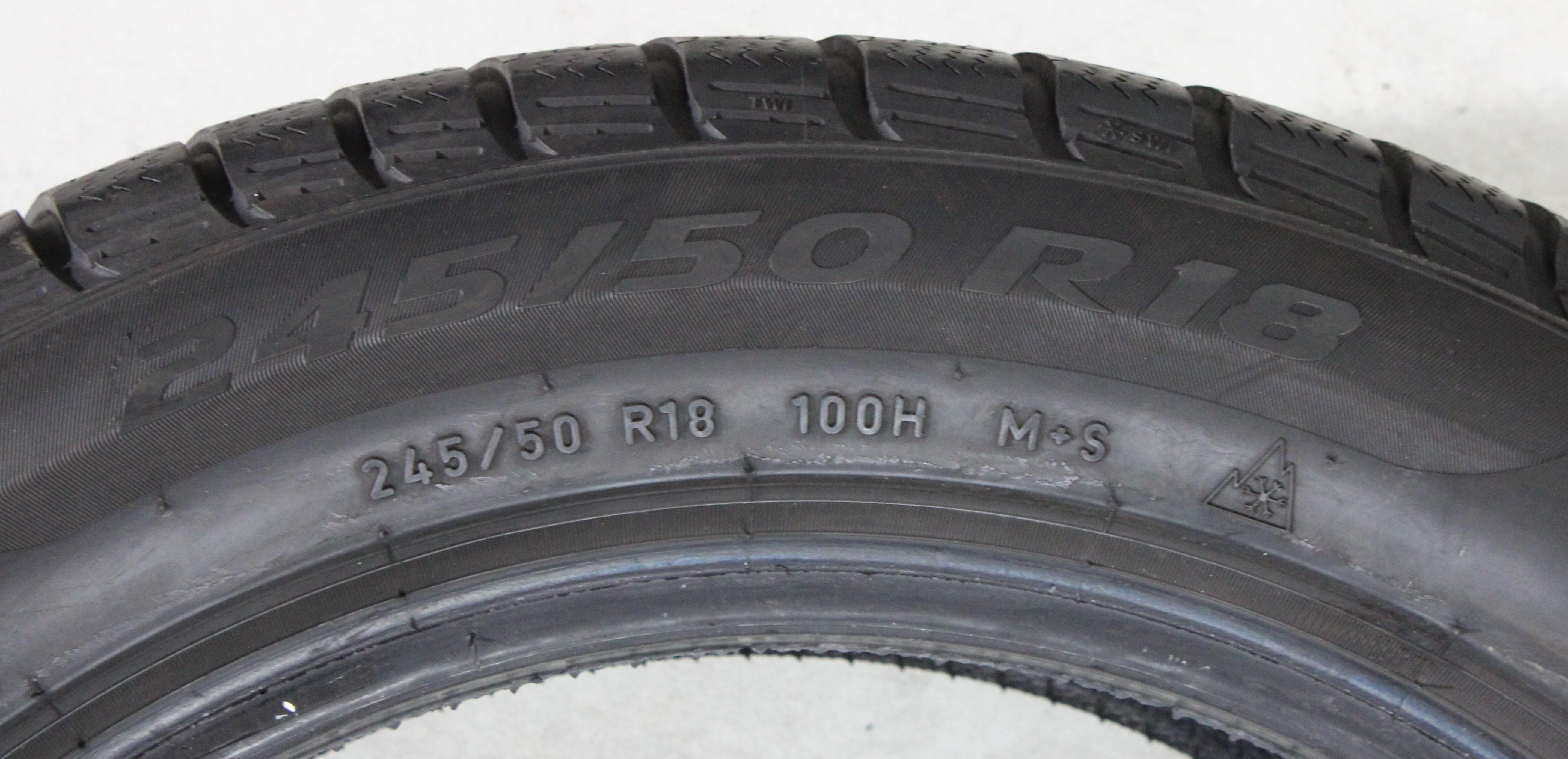 2 x 245/50R18 100H Winterreifen Pirelli Sottozero 3 * Runflat 4,5mm 2023