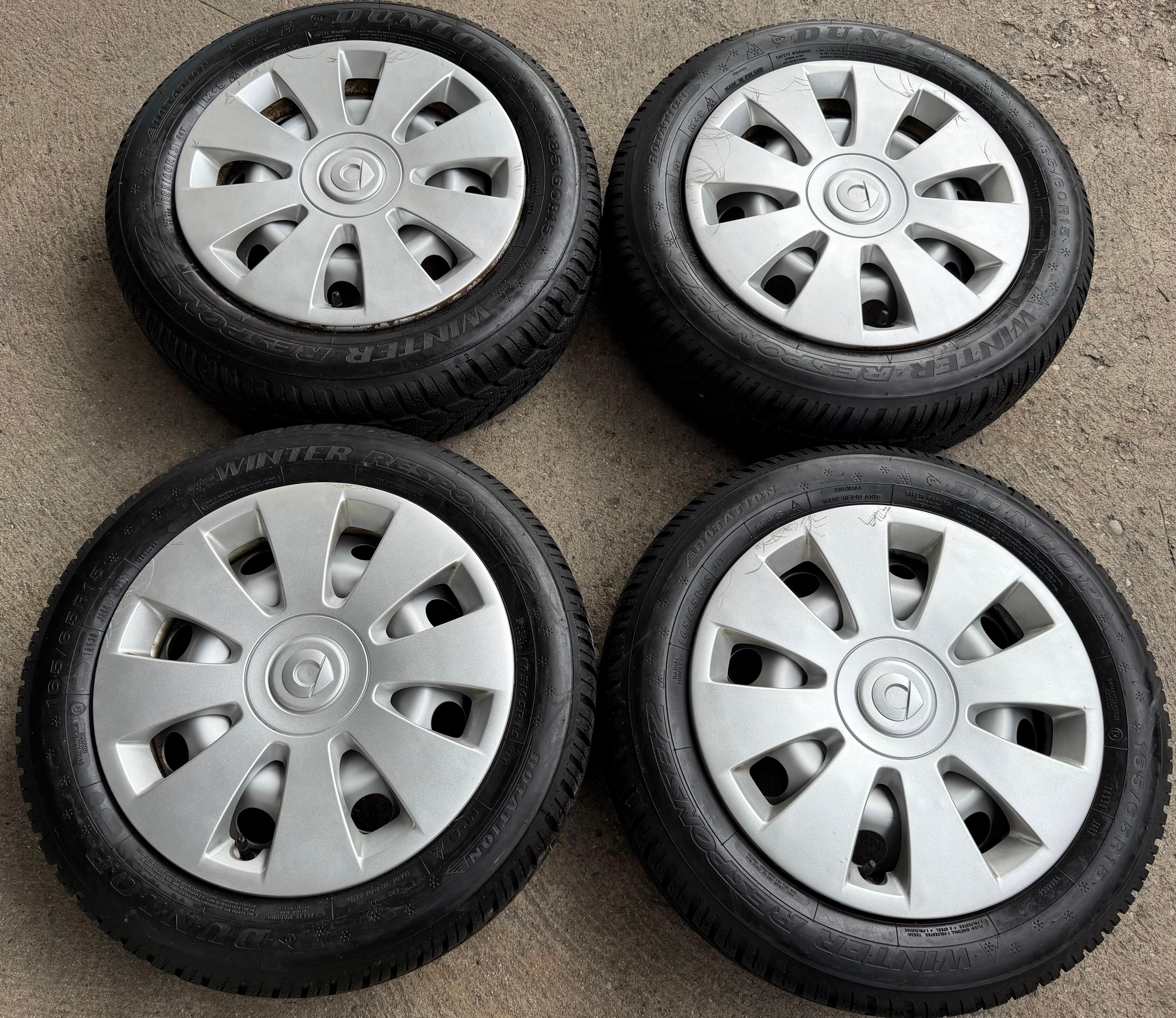 4 Original Winterräder Smart 453 165/65R15 81T 185/60R15 84T Dunlop RDKS