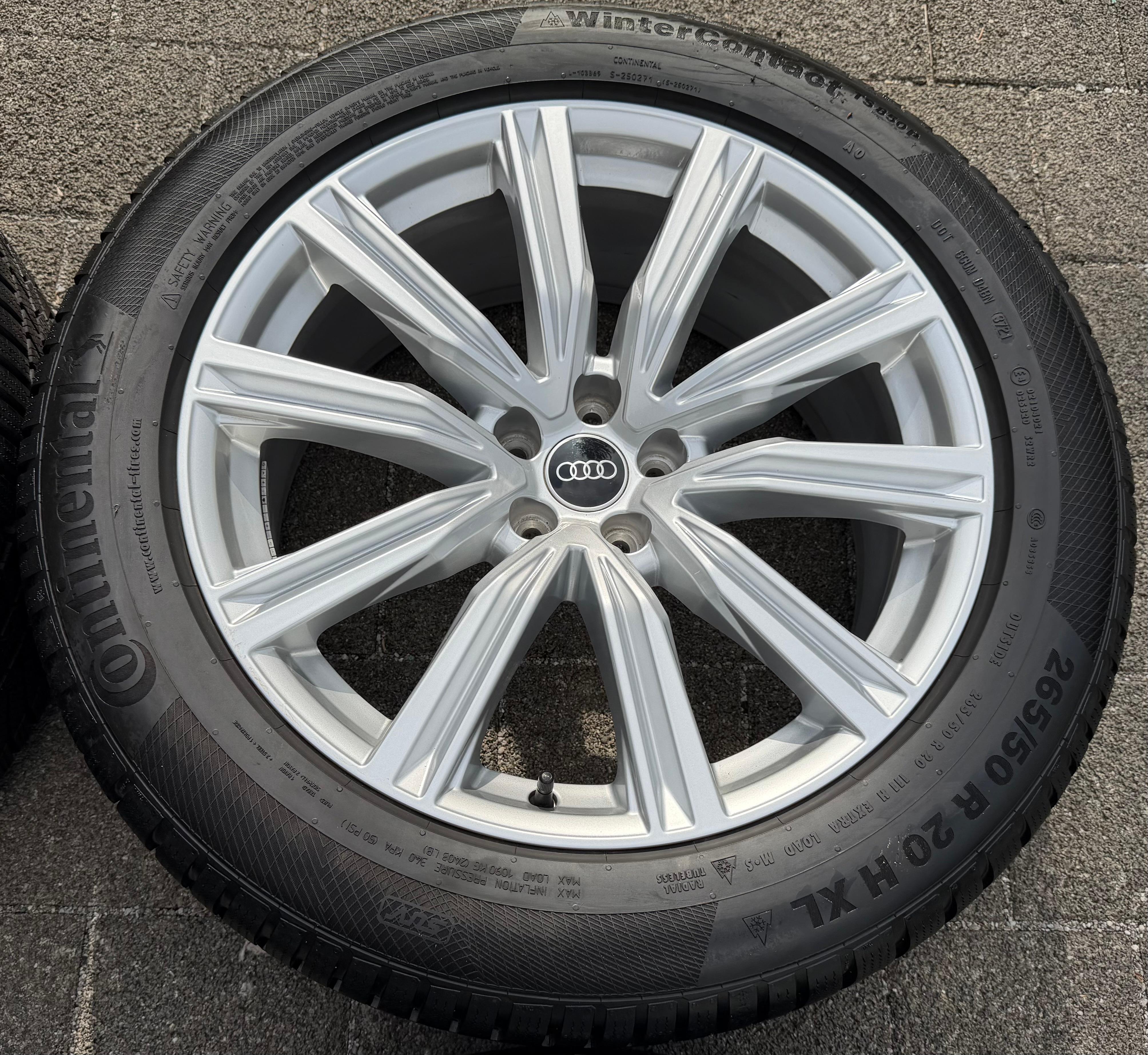 4 Original 20" Alu Winterräder Audi Q8 SQ8 4M8601025T 265/50R20 111H Continental