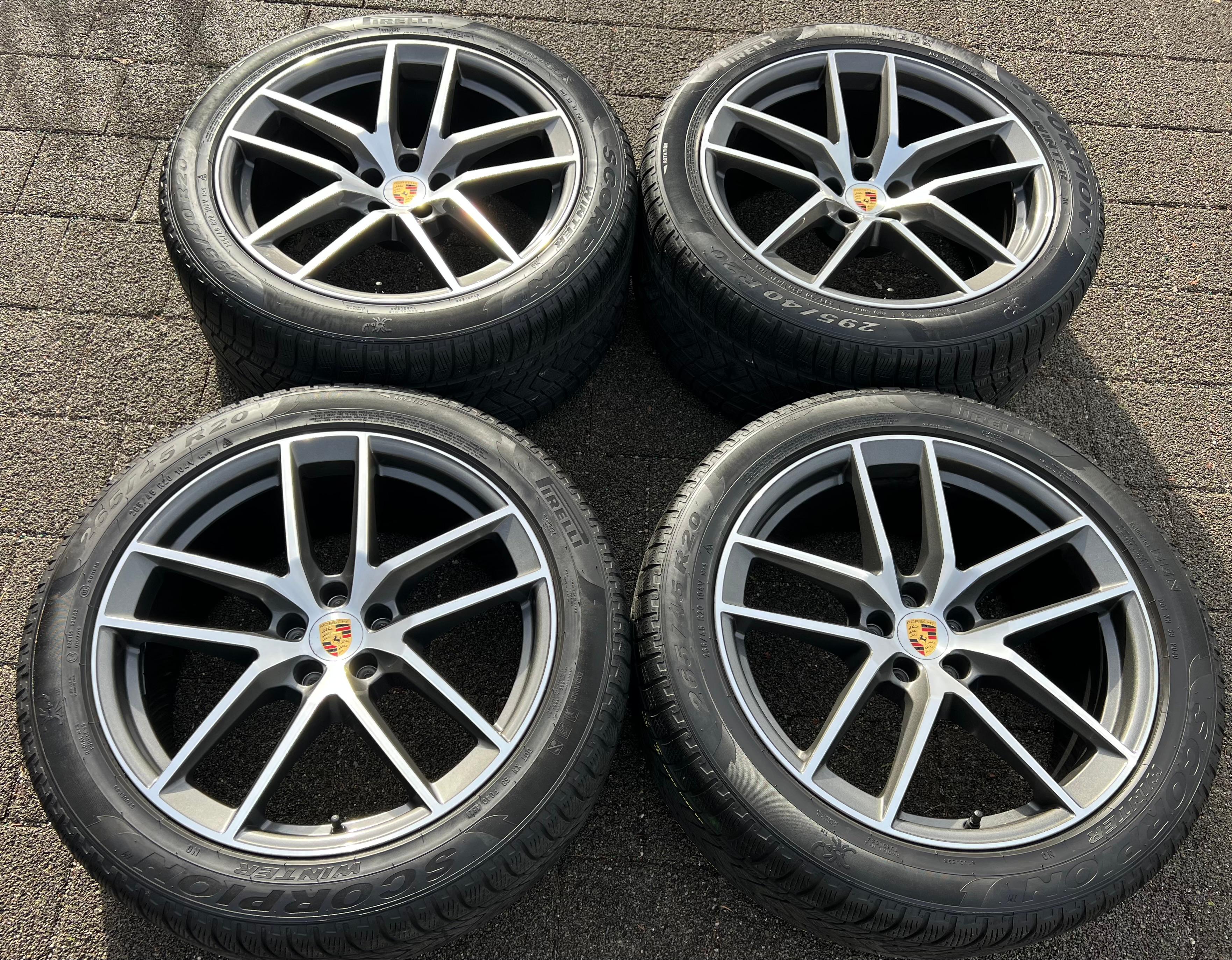 4 RUEDAS DE INVIERNO ORIGINALES DE ALUMINIO DE 20" PARA PORSCHE MACAN 265/45R20 104V 295/40R20 106V RDKS