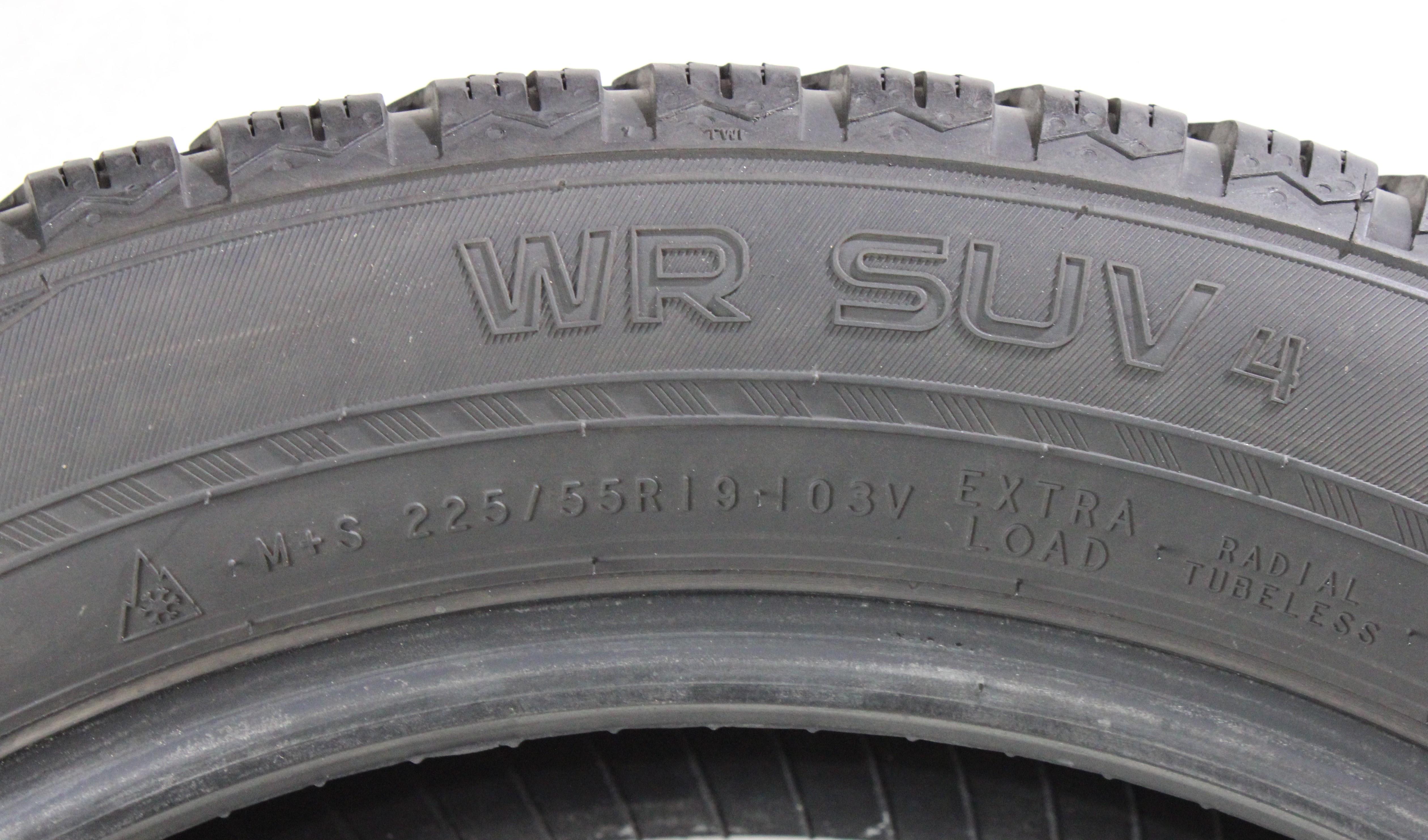 4 x 225/55R19 103V pneus hiver Nokian WR SUV 4 2x5-5,5mm/2x5,5-6mm 2021 XL
