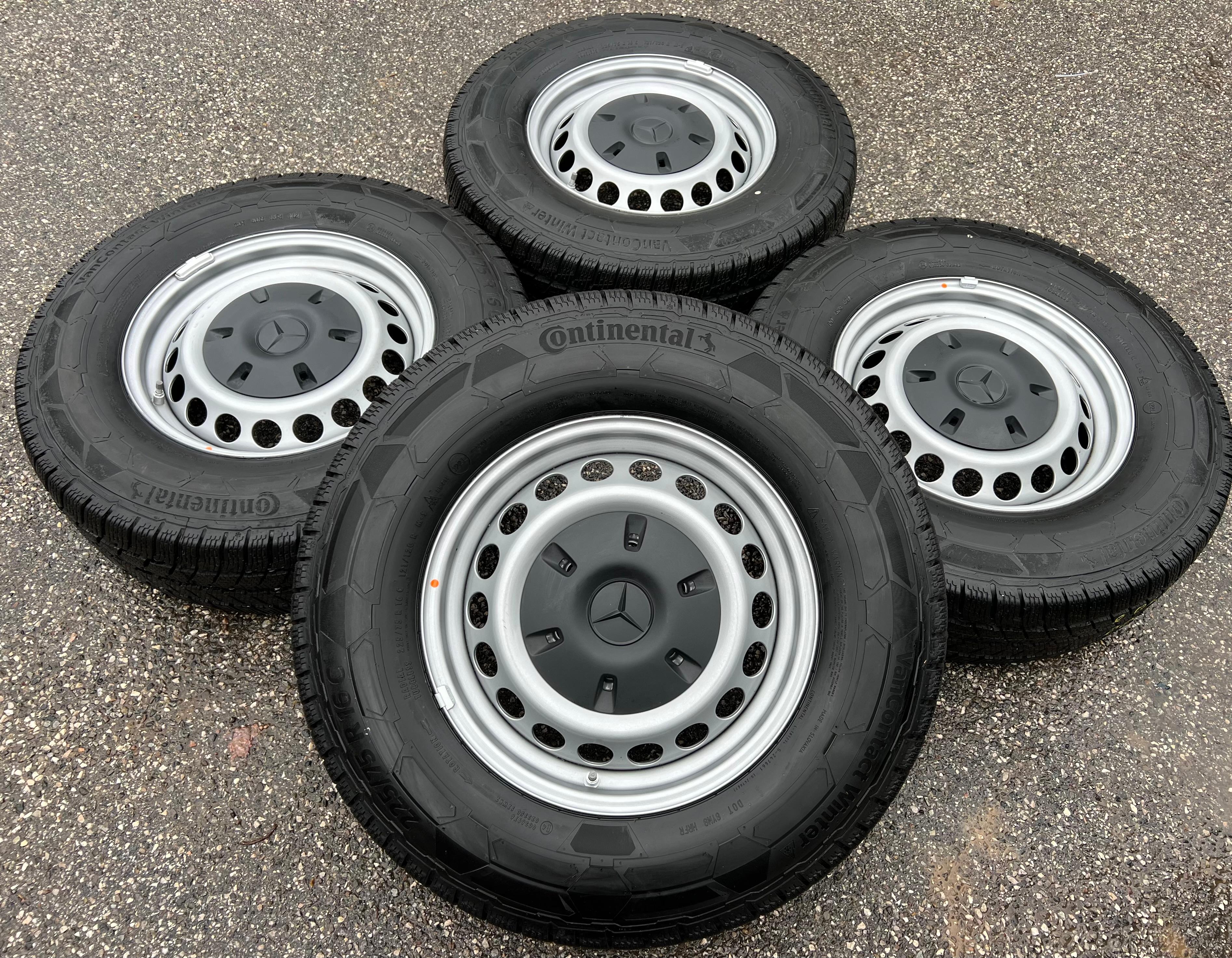 4 WINTERRÄDER MERCEDES SPRINTER W907 225/75R16C 121/120R CONTINENTAL 2020 RDKS