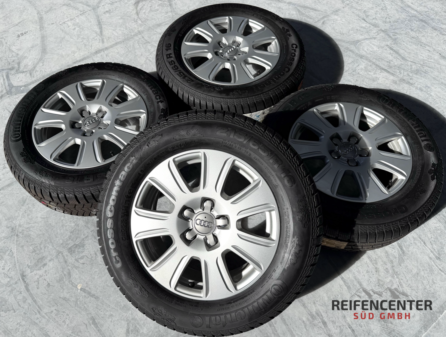 4 Original 16" Alu Winterräder Audi Q3 8U 8U0601025Q 215/65R16 98H Continental