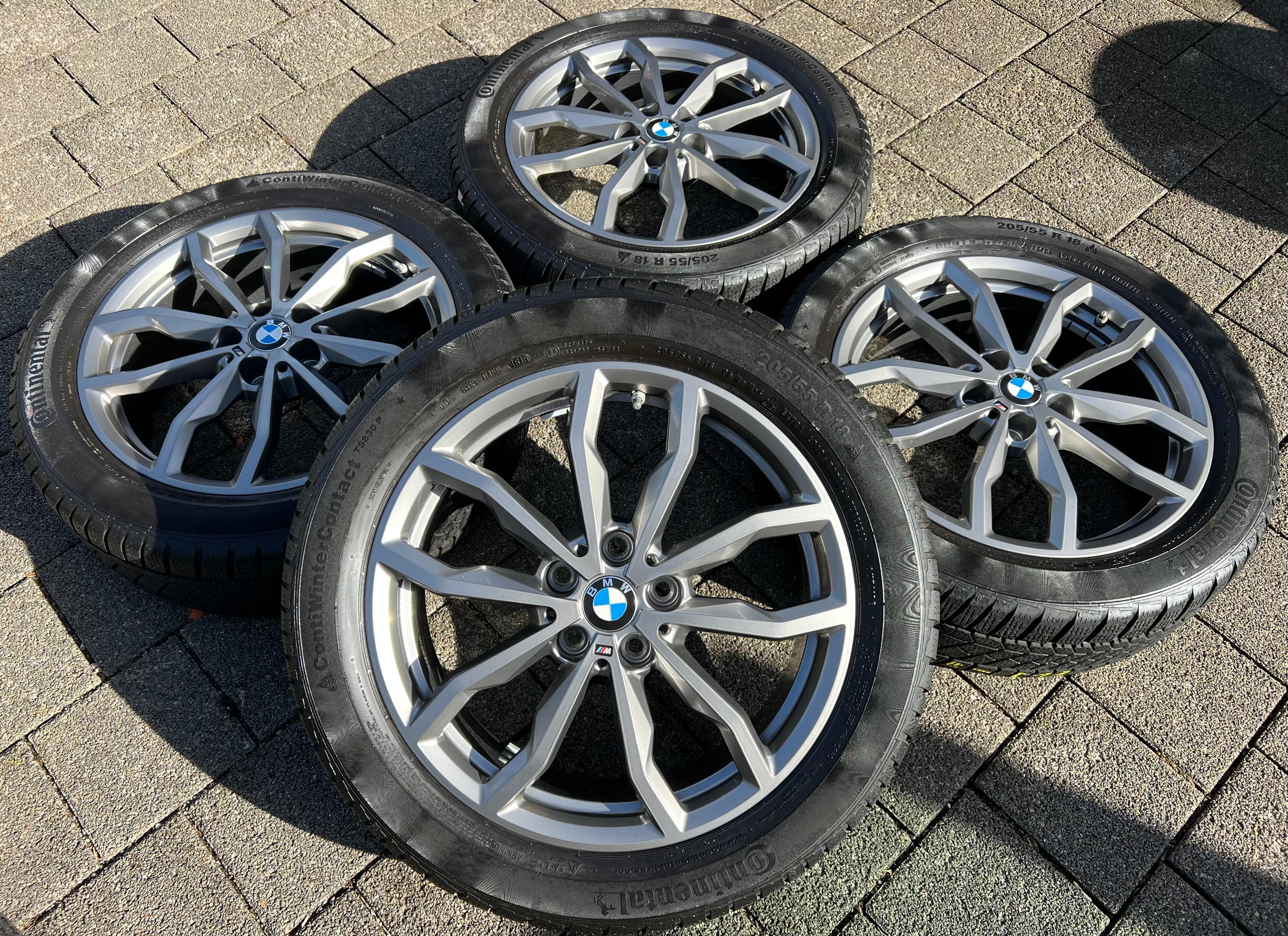 4 ORIGINELE 18" ALUMINIUM WINTERWIELEN BMW X1 F48 X2 F39 STYLING M711 205/55R18 96H RDKS