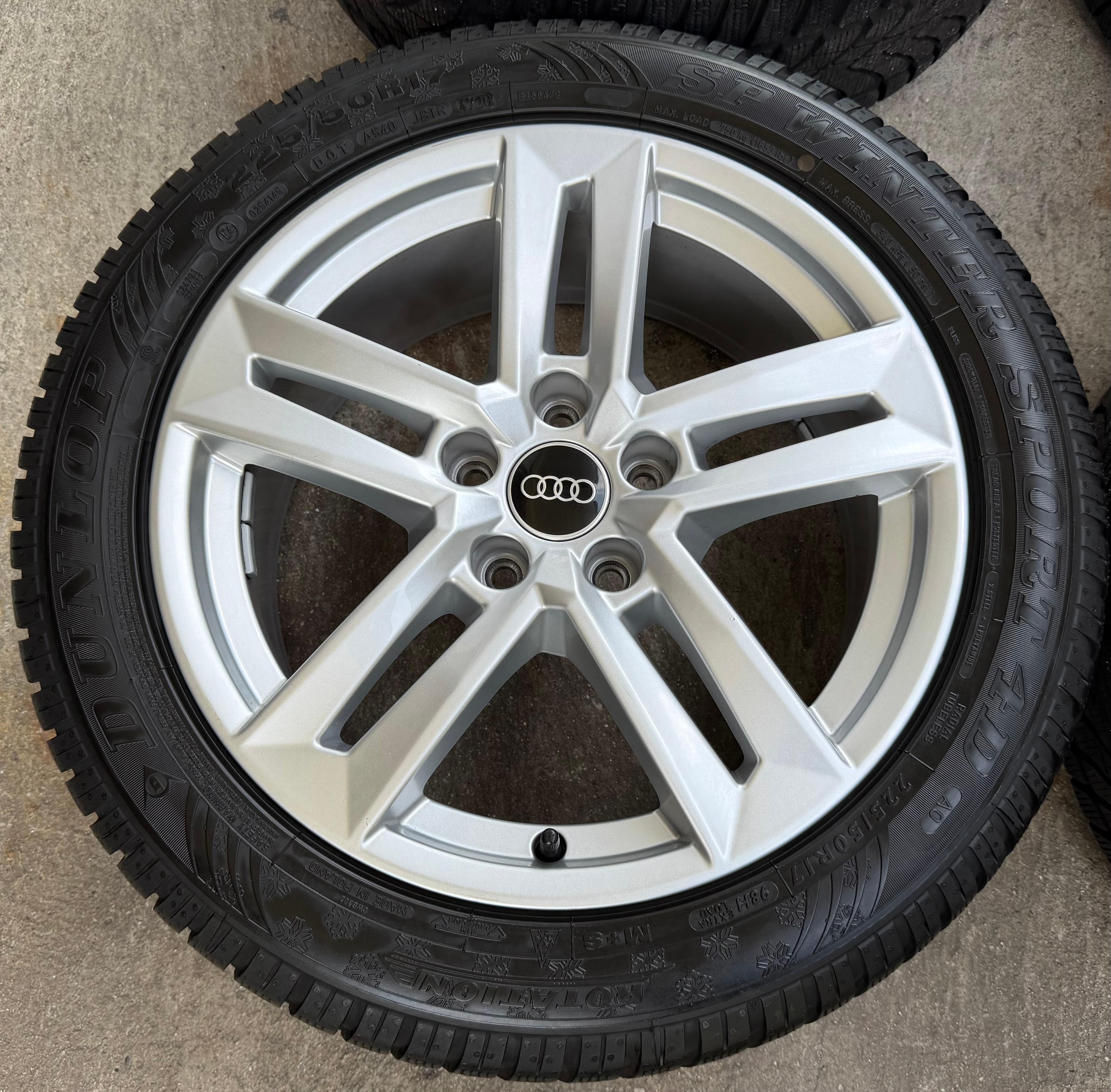 4 Original 17" Alu Winterräder Audi A4 B9 8W 8W0601025P 225/50R17 98H Dunlop