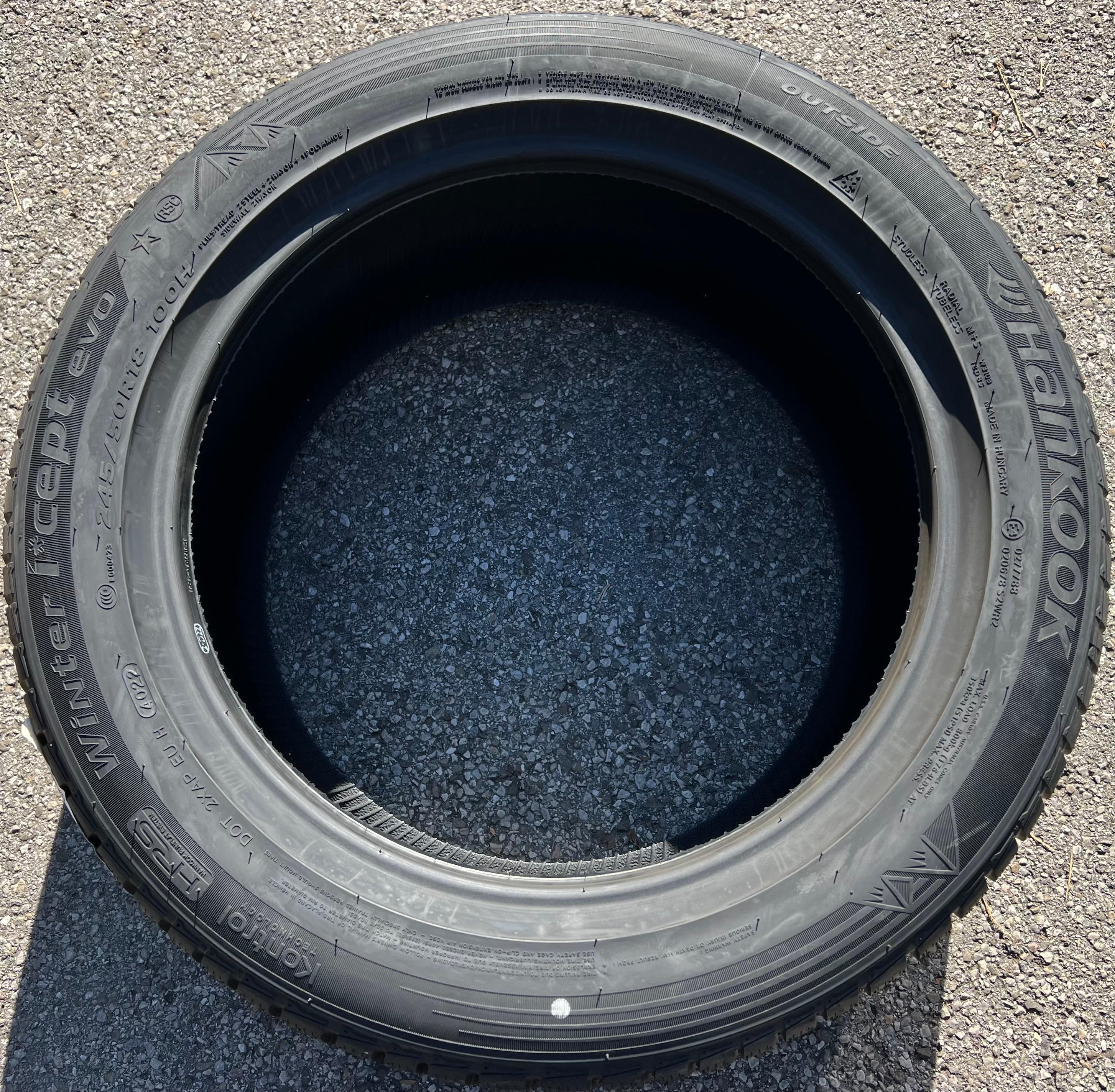 1 x 245/50R18 100H Winterreifen Hankook Winter I*Cept Evo 2 Runflat 2022 * NEU FREIHAUS
