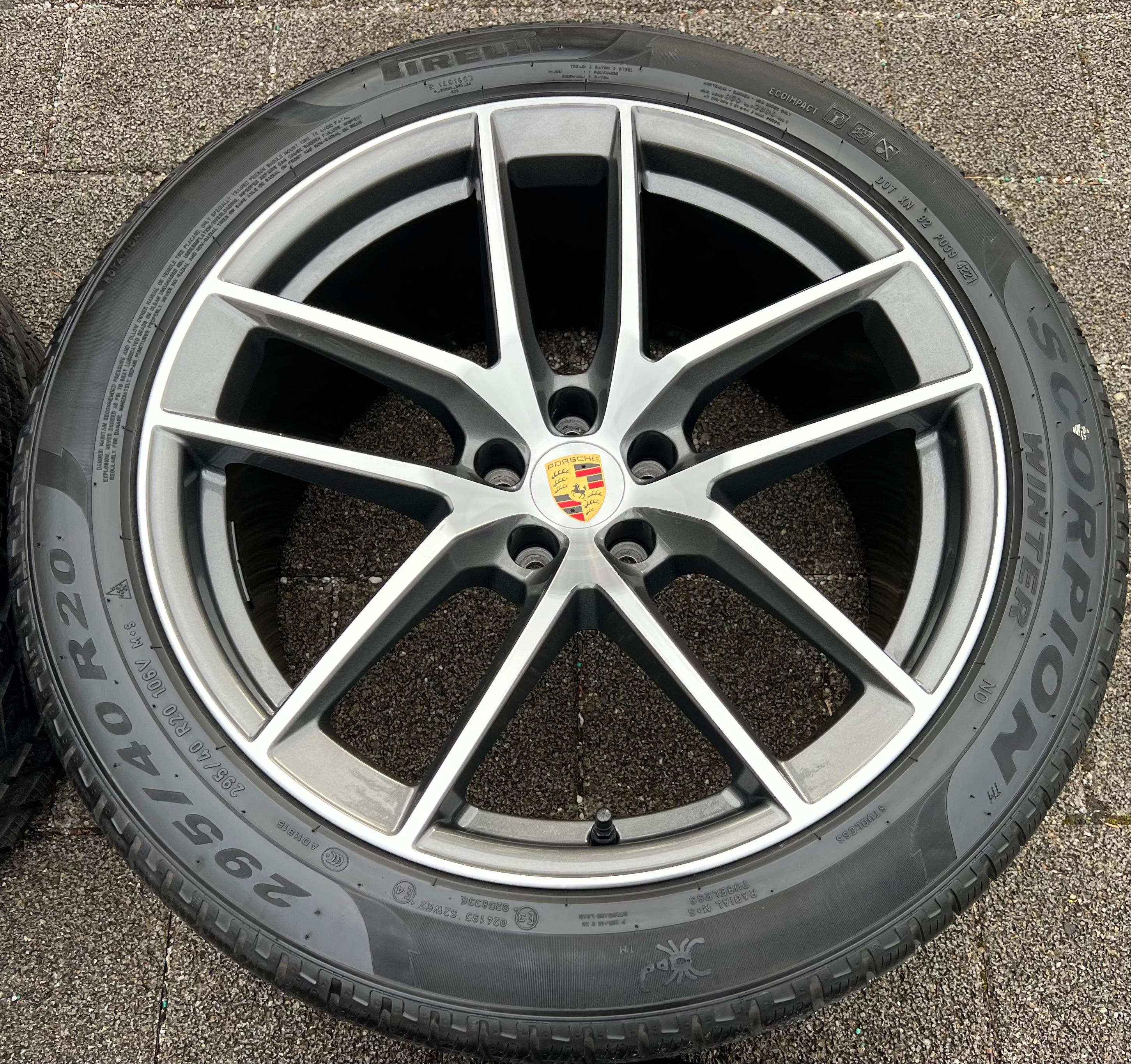 4 ORIGINAL 20" ALU WINTERRÄDER PORSCHE MACAN 265/45R20 104V 295/40R20 106V RDKS