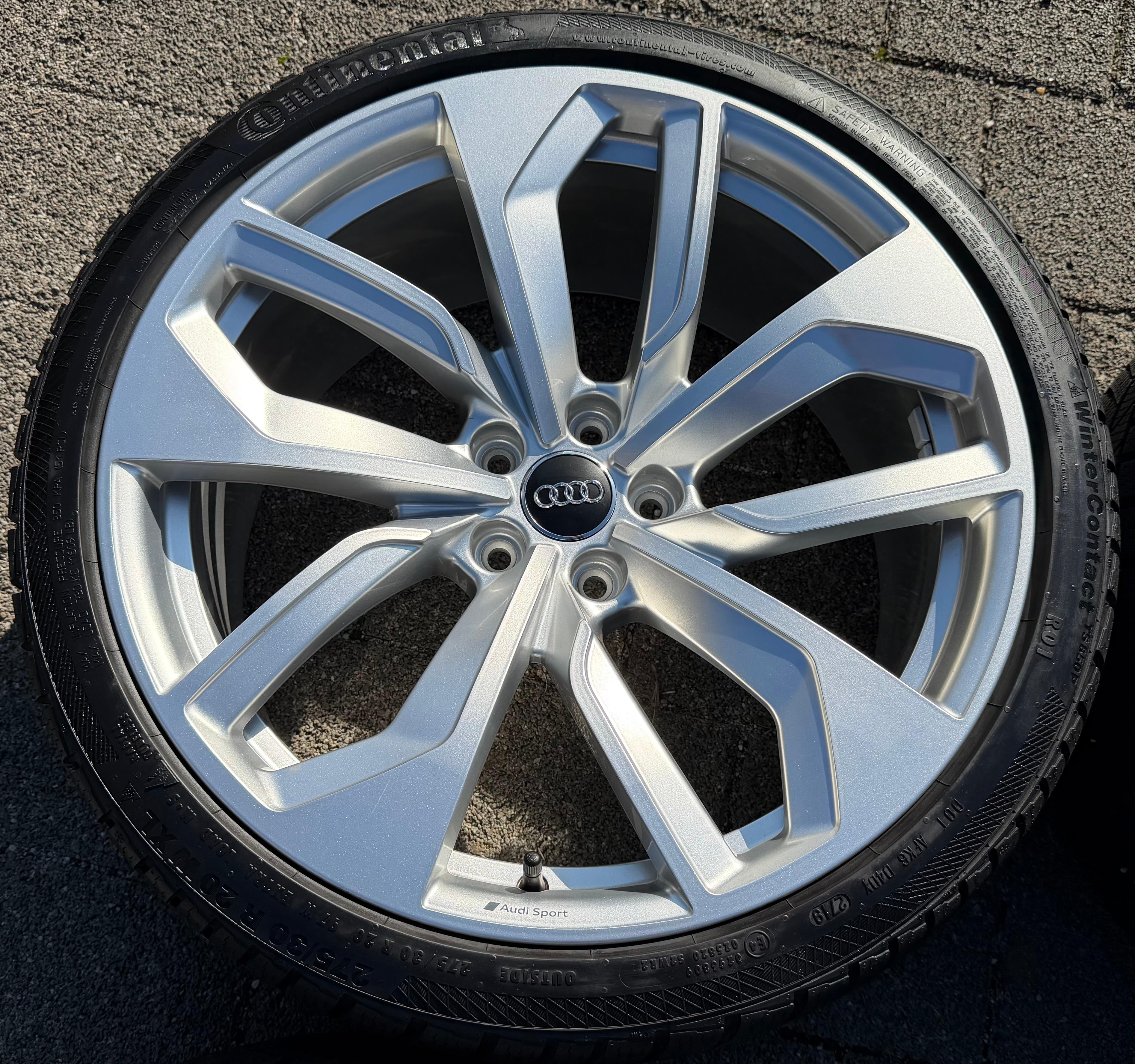 4 ruedas de invierno de aleación originales de 20" AUDI RS4 RS5 8W 275/30R20 97W 8W0601025DB Continental
