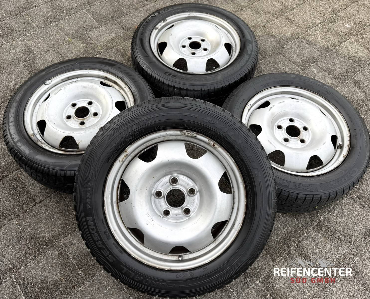 4 cerchi in acciaio da 17" per VW Bus Transporter T5 T6 7x17 ET55 5x120 argento
