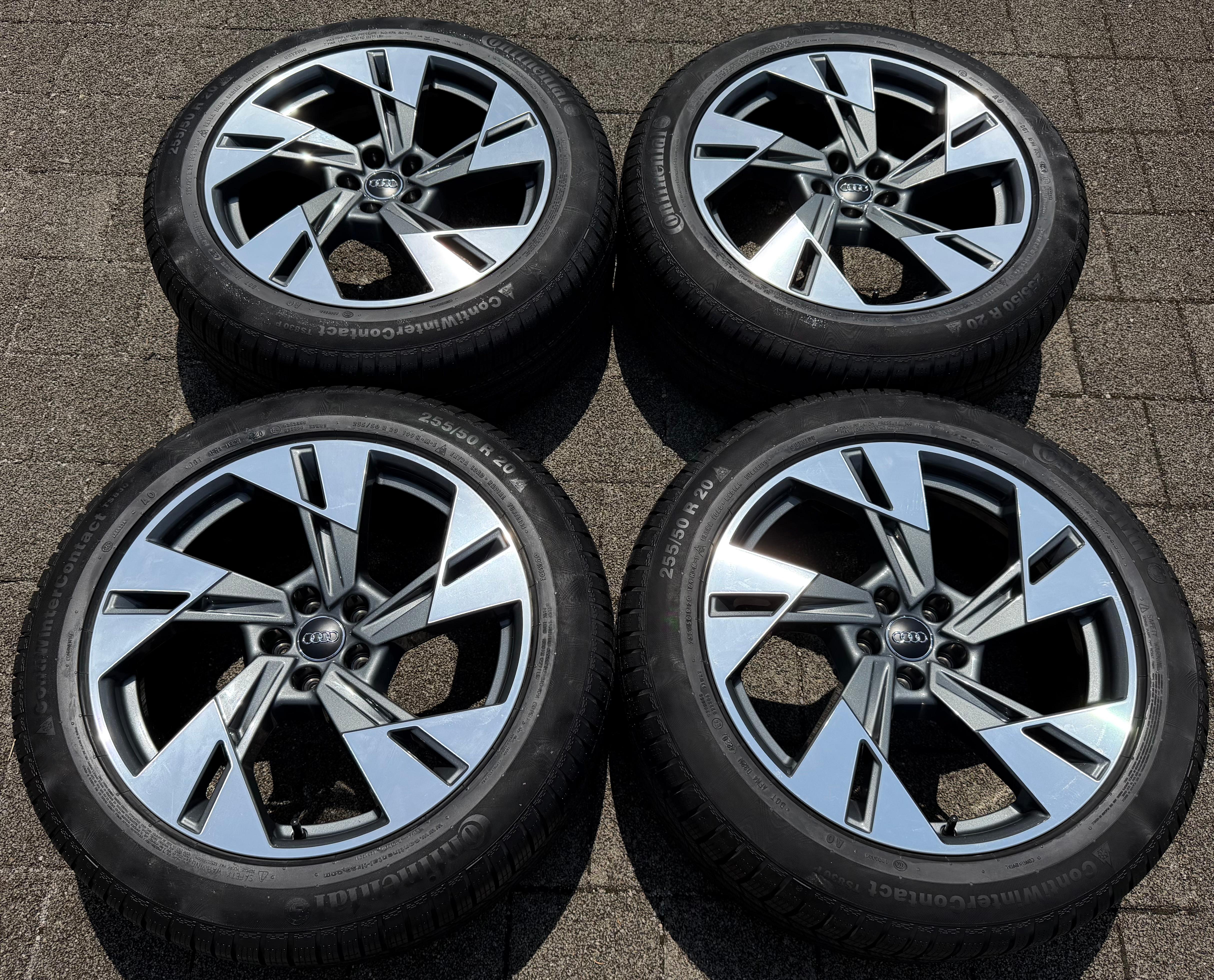 4 Original 20" Alu Winterräder Audi E-Tron Q8 Etron 4KE601025AP 255/50R20 109H