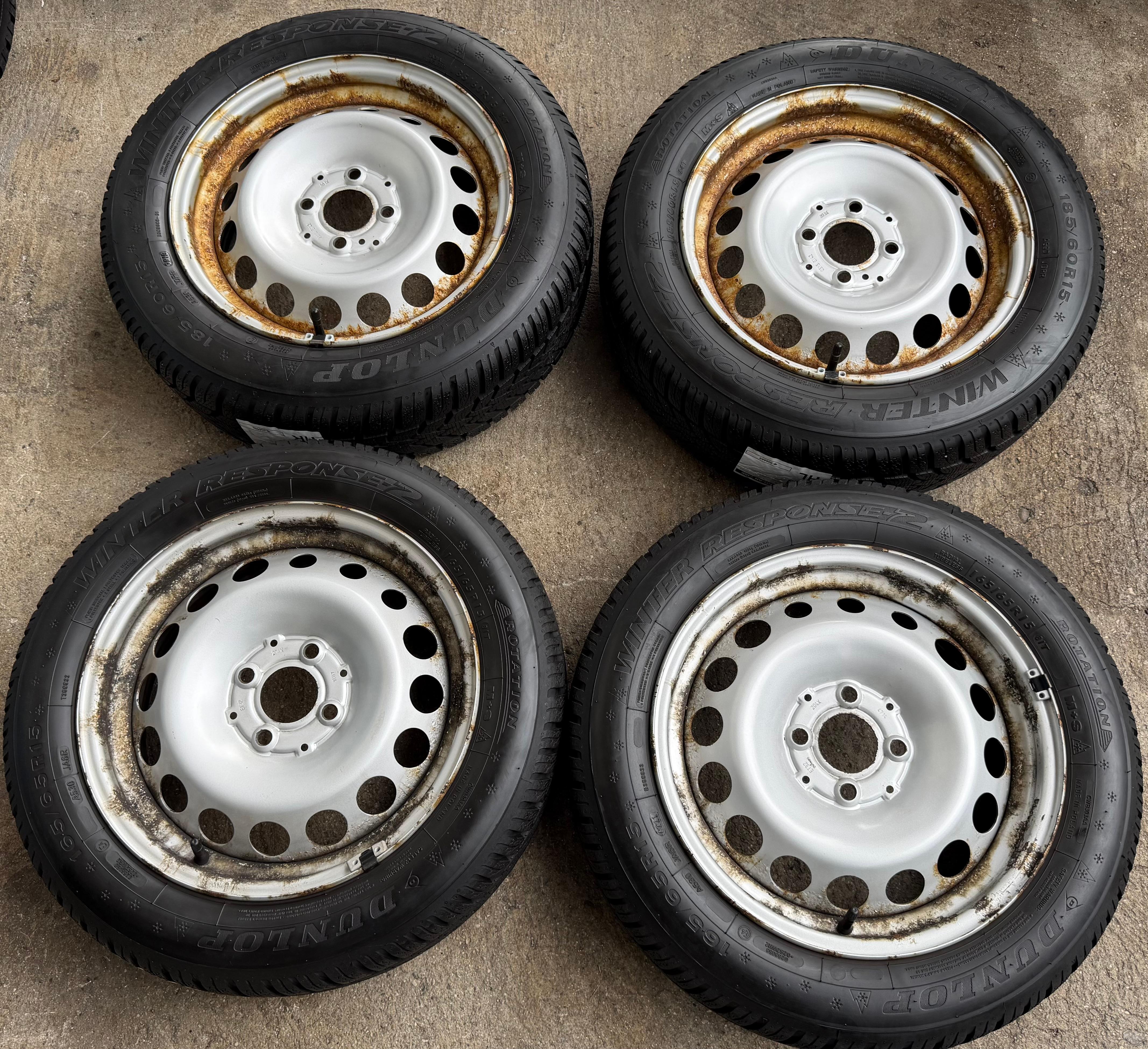 4 Original Winterräder Smart 453 165/65R15 81T 185/60R15 84T Dunlop RDKS