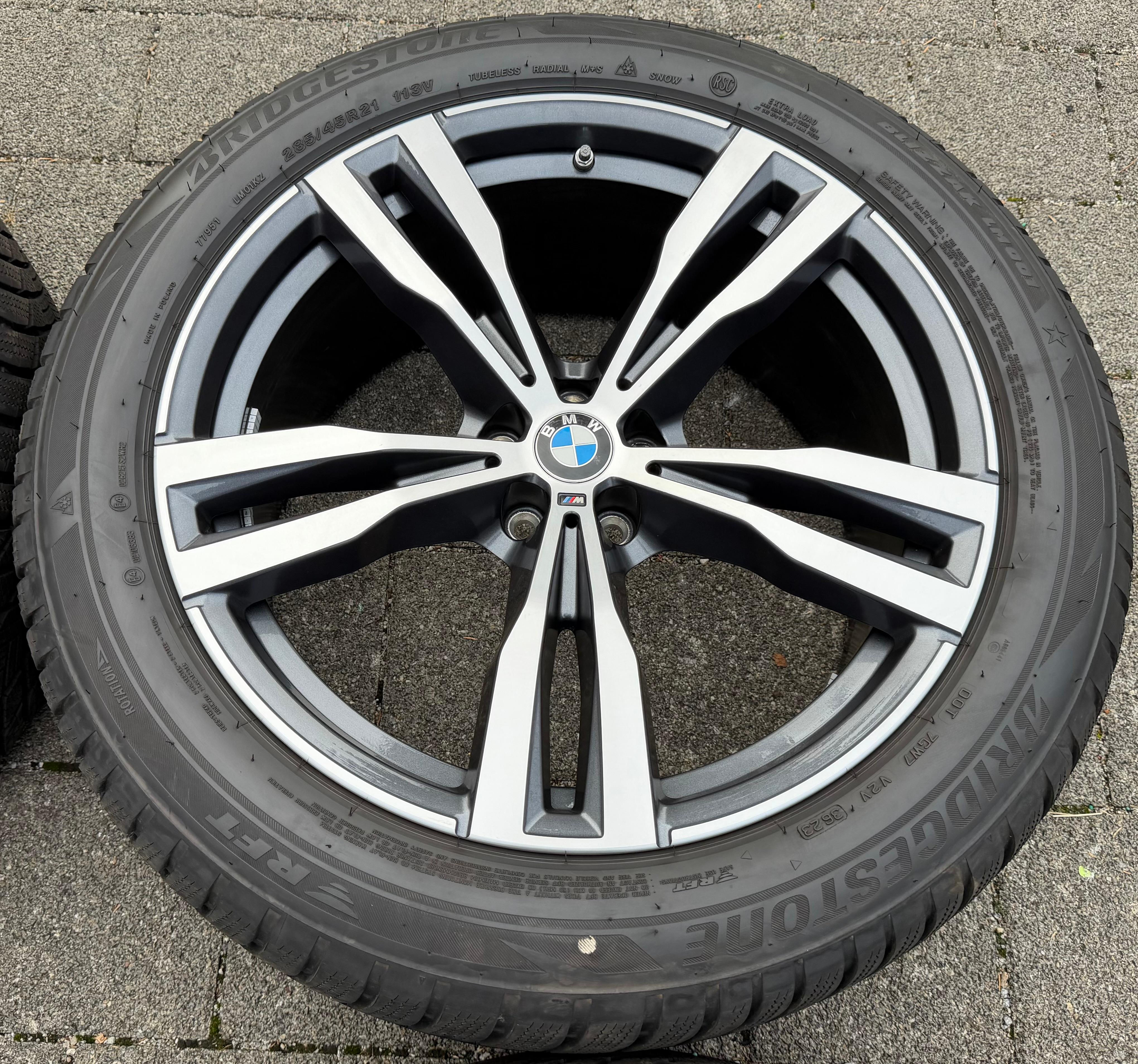 4 originele 21" aluminium winterwielen BMW X7 G07 285/45R21 113V Styling 754M M754 2023 TPMS