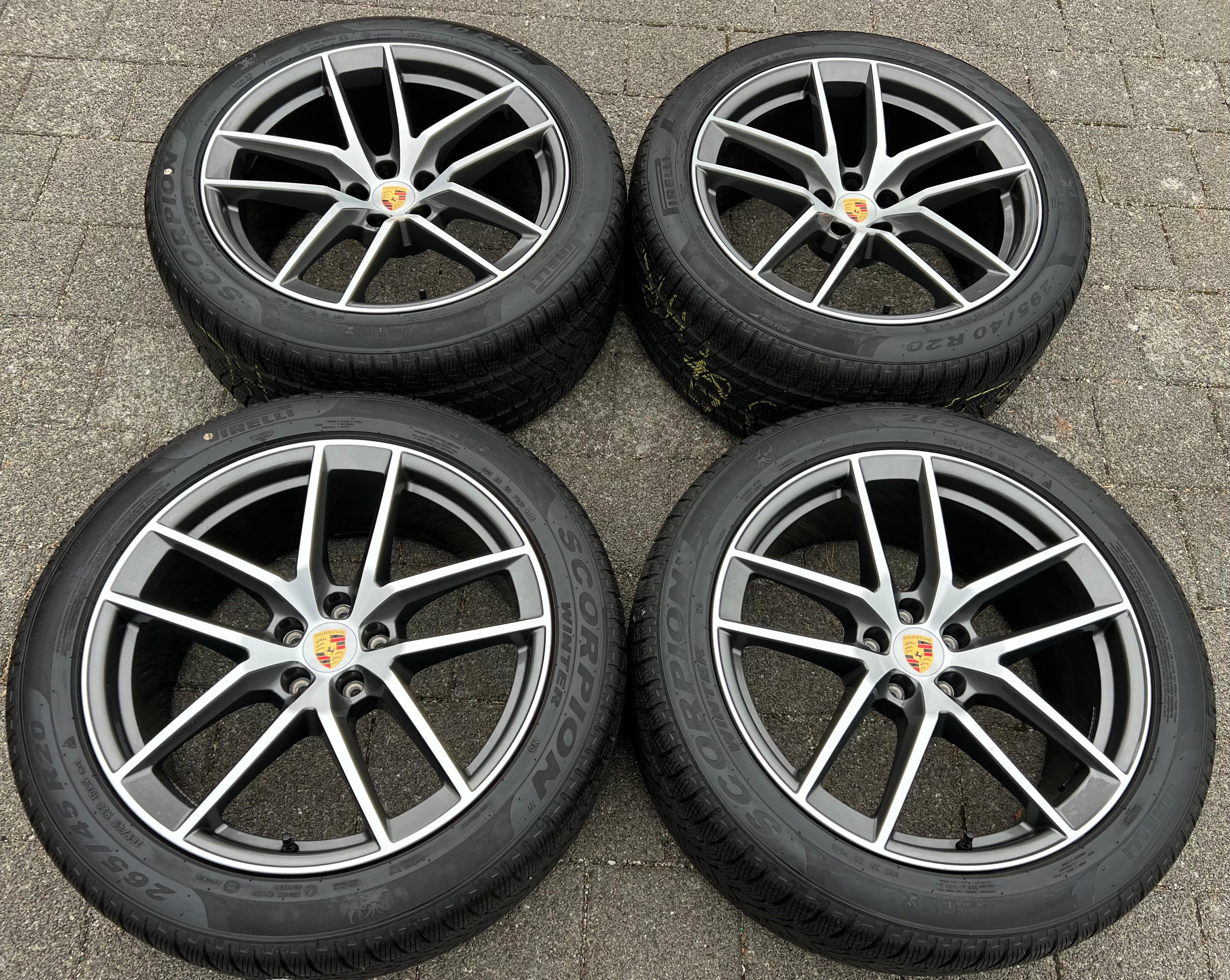 4 ORIGINAL 20" ALU WINTERRÄDER PORSCHE MACAN 265/45R20 104V 295/40R20 106V RDKS