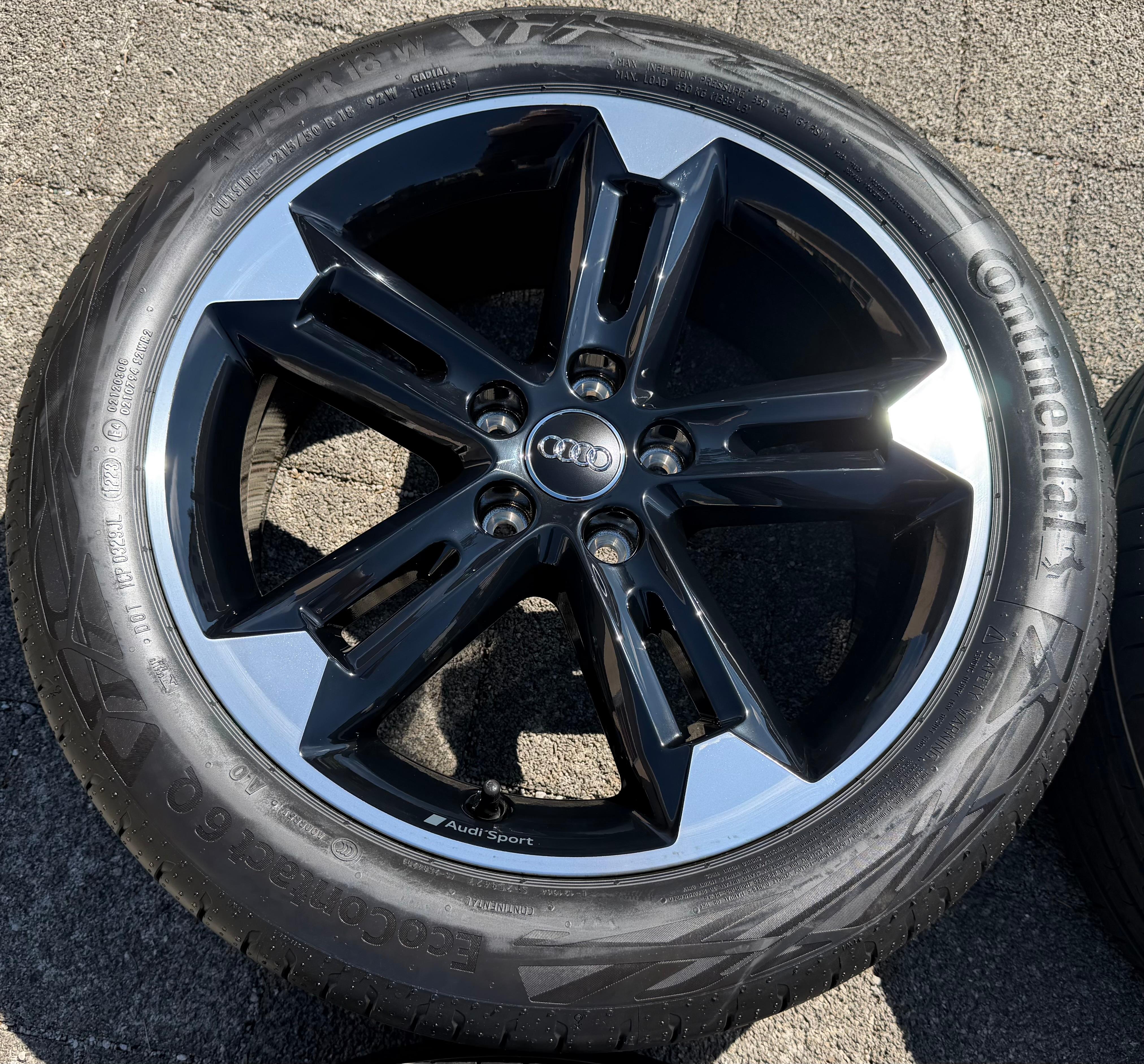 4 Original 18" Alu Sommerräder Audi Q2 SQ2 81A601025AM 215/50R18 92W Continental