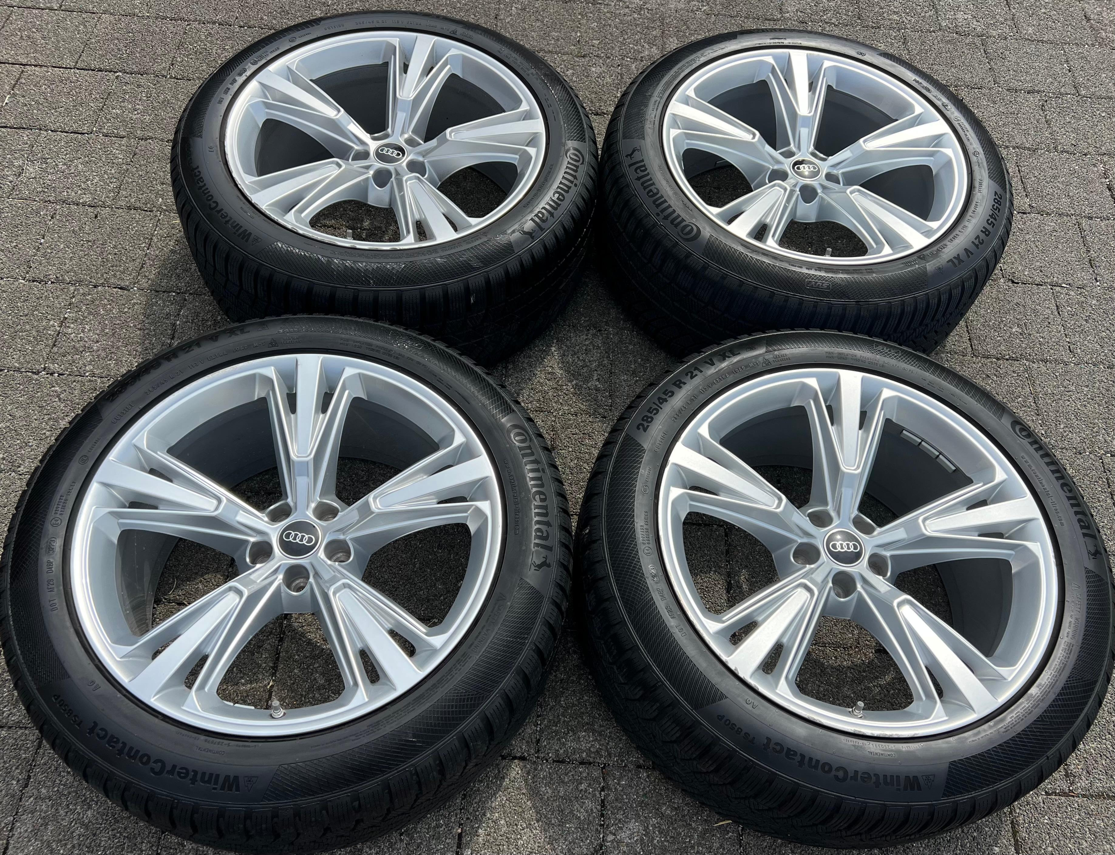 4 ORIGINAL 21" ALU WINTERRÄDER AUDI Q8 SQ8 4M 4M8601025H 285/45R21 113V CONTINENTAL FREIHAUS