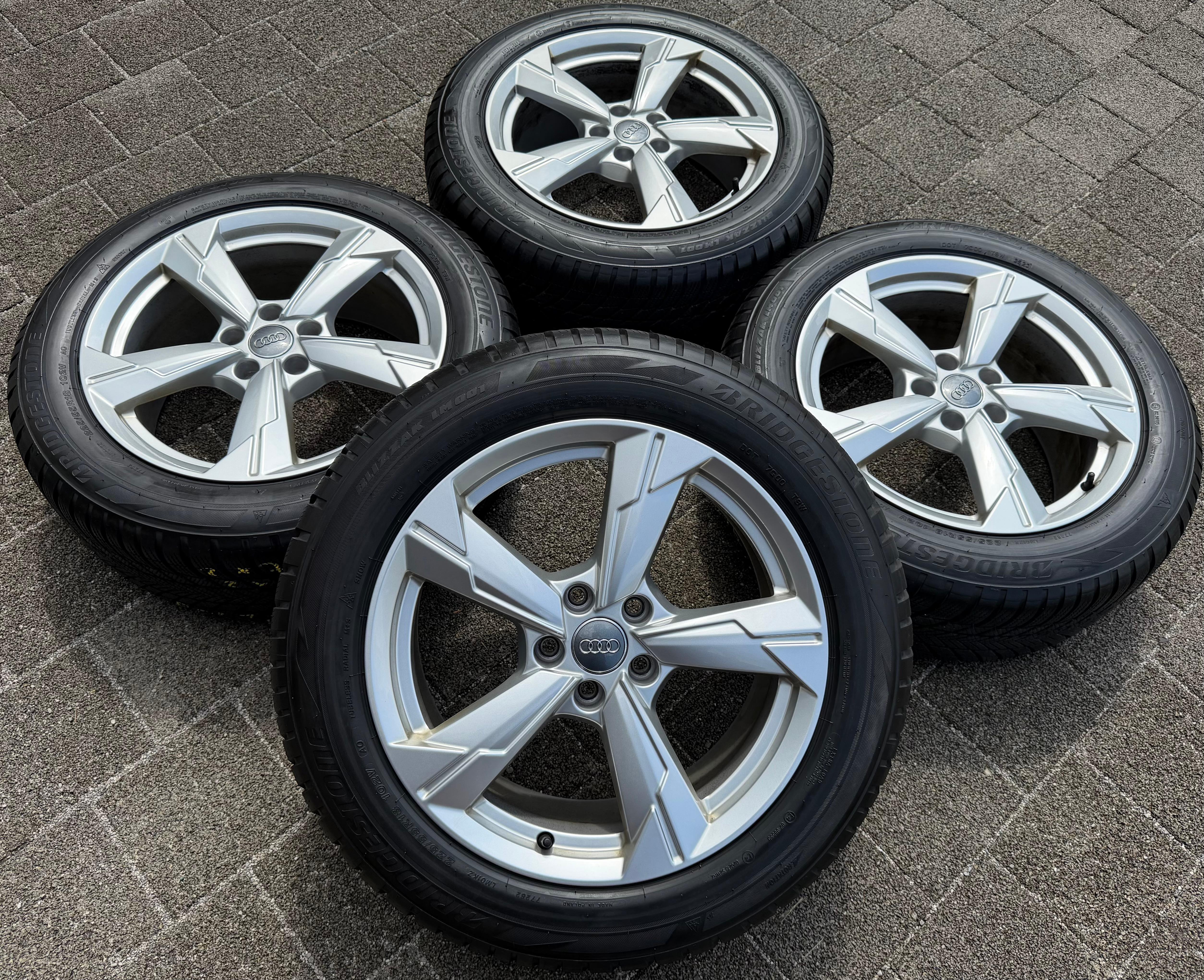 4 llantas de aluminio originales de invierno de 18" para Audi A6 4K C8, 225/55R18 102V Bridgestone 2024