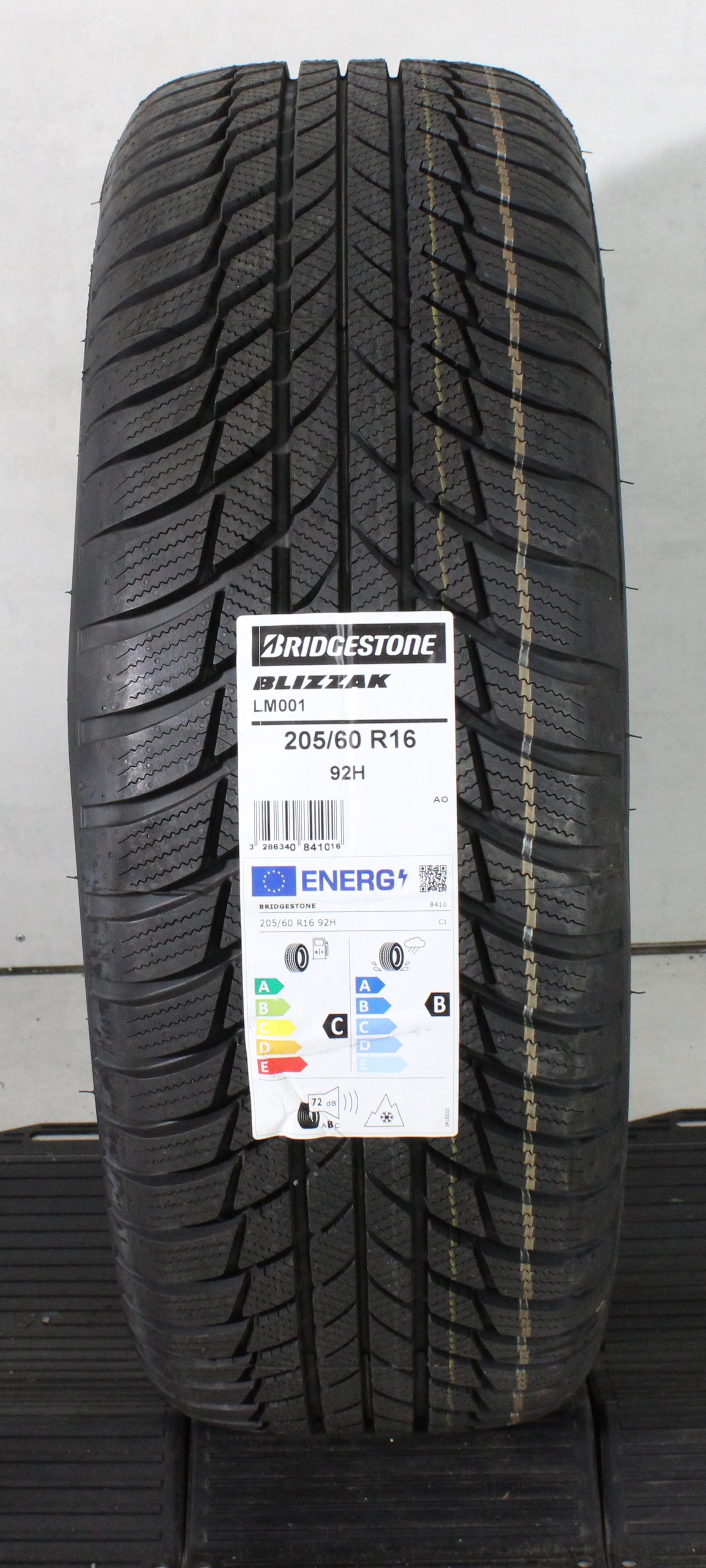 1 x 205/60R16 92H Winterreifen Bridgestone Blizzak LM001 AO 2024