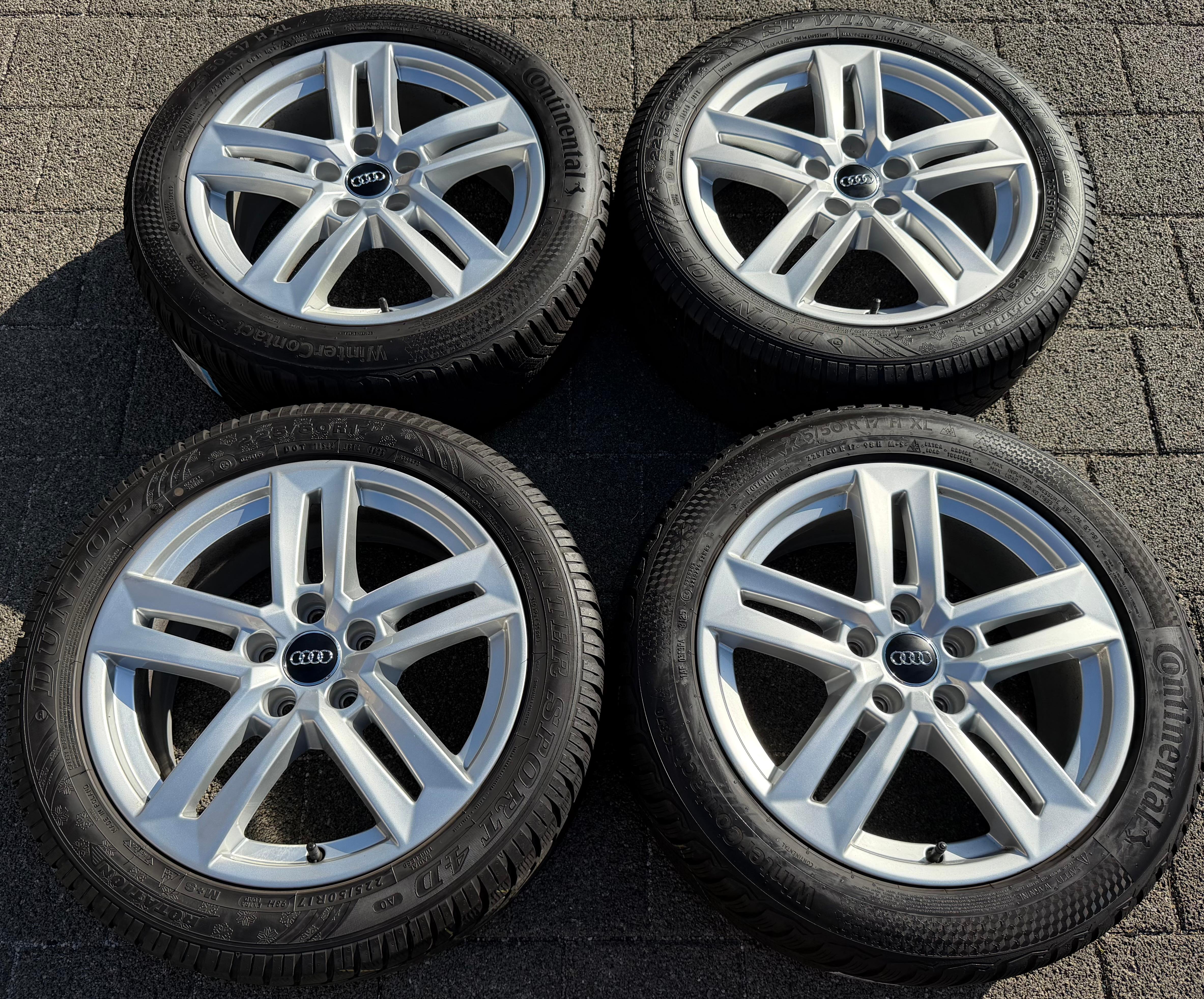 4 Original 17" Alu Winterräder Audi A4 B9 8W 8W0601025P 225/50R17 98H Winterreifen
