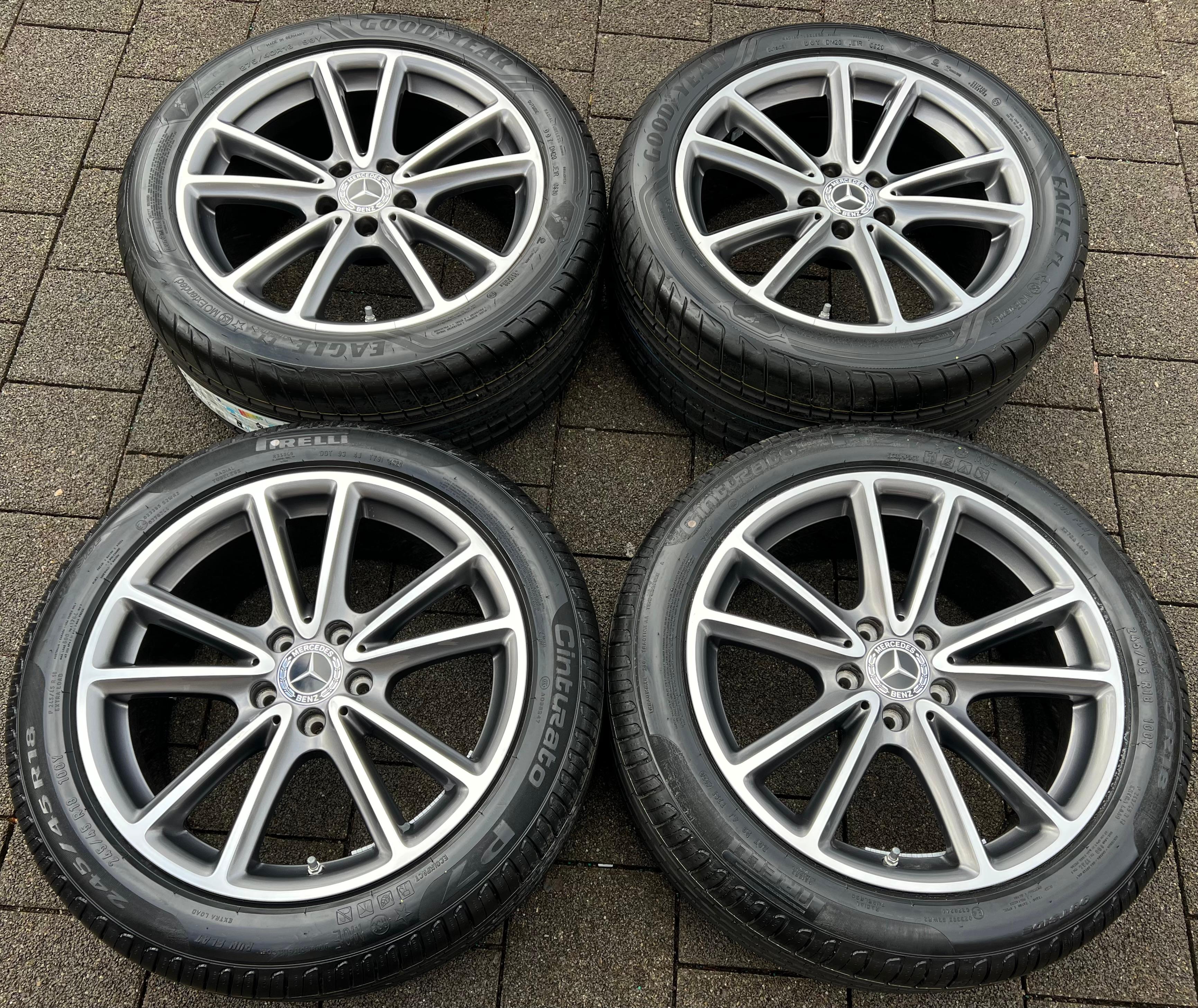 4 ROUES D'ÉTÉ ORIGINALES 18" EN ALUMINIUM MERCEDES CLS W257 245/45R18 100Y 275/40R18 99Y