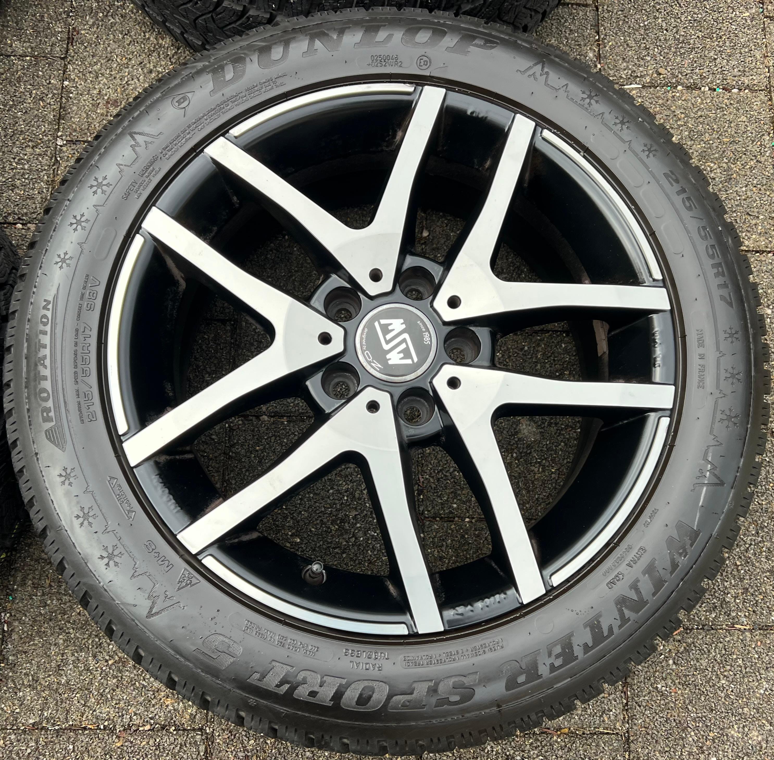 4 ALUMINIUM 17" WINTERWIELEN HONDA CR-V II RD HR-V RU 215/55R17 98V DUNLOP GRATIS LEVERING