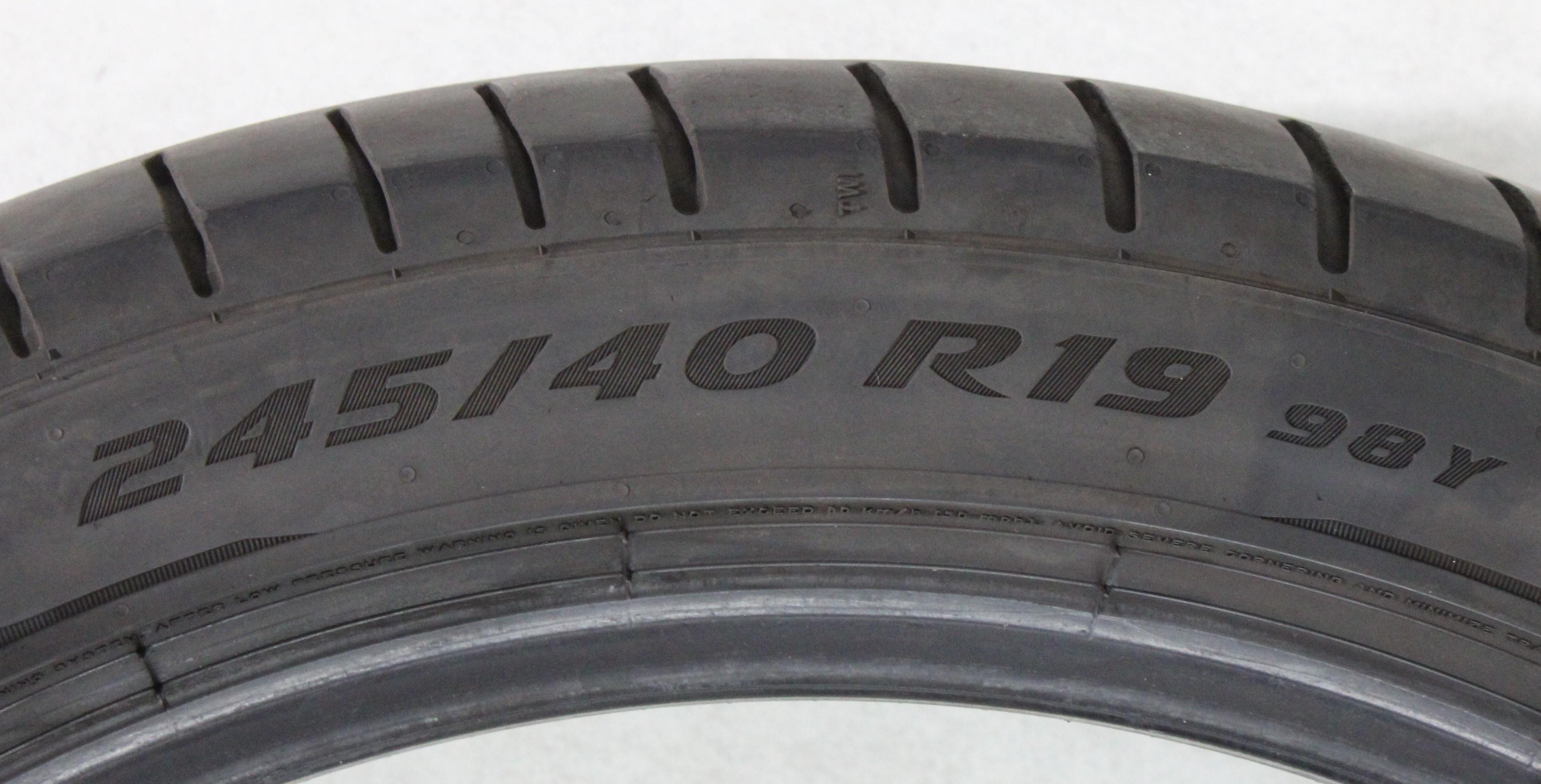 1 x 245/40R19 98Y Sommerreifen Pirelli Pzero * Runflat 5-5,5mm 2022