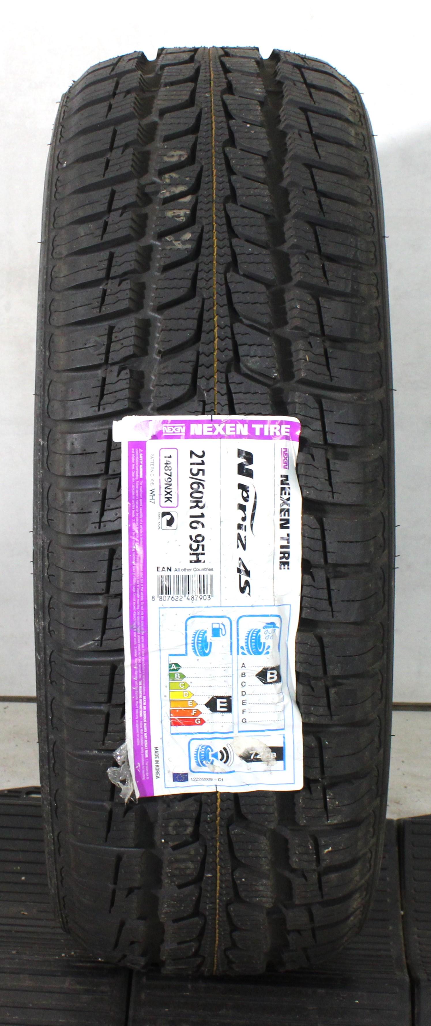 1 neumático 215/60R16 95H para todas las estaciones Nexen N Priz 4s, NUEVO, 2016