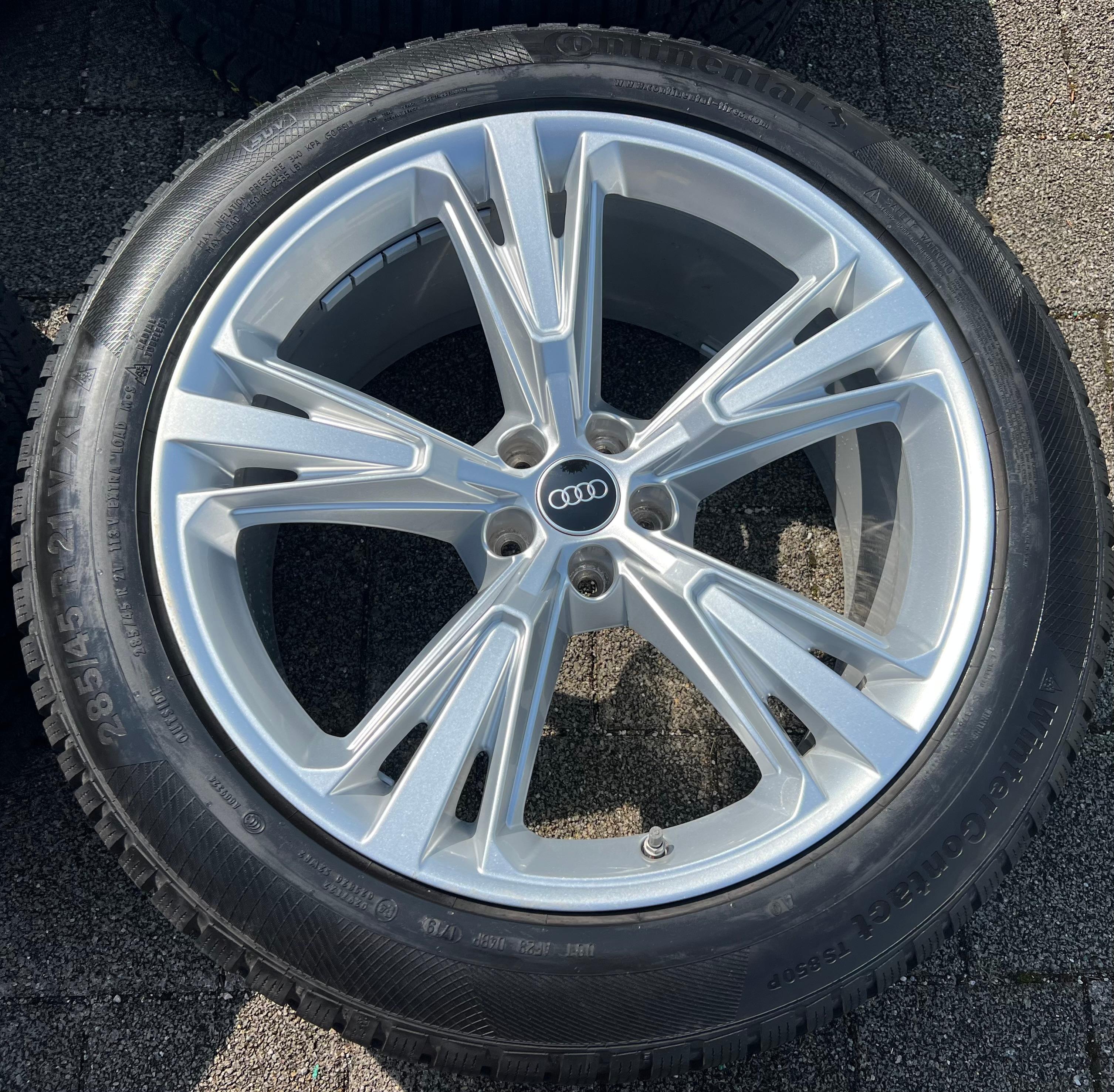 4 ORIGINAL 21" ALU WINTERRÄDER AUDI Q8 SQ8 4M 4M8601025H 285/45R21 113V CONTINENTAL FREIHAUS