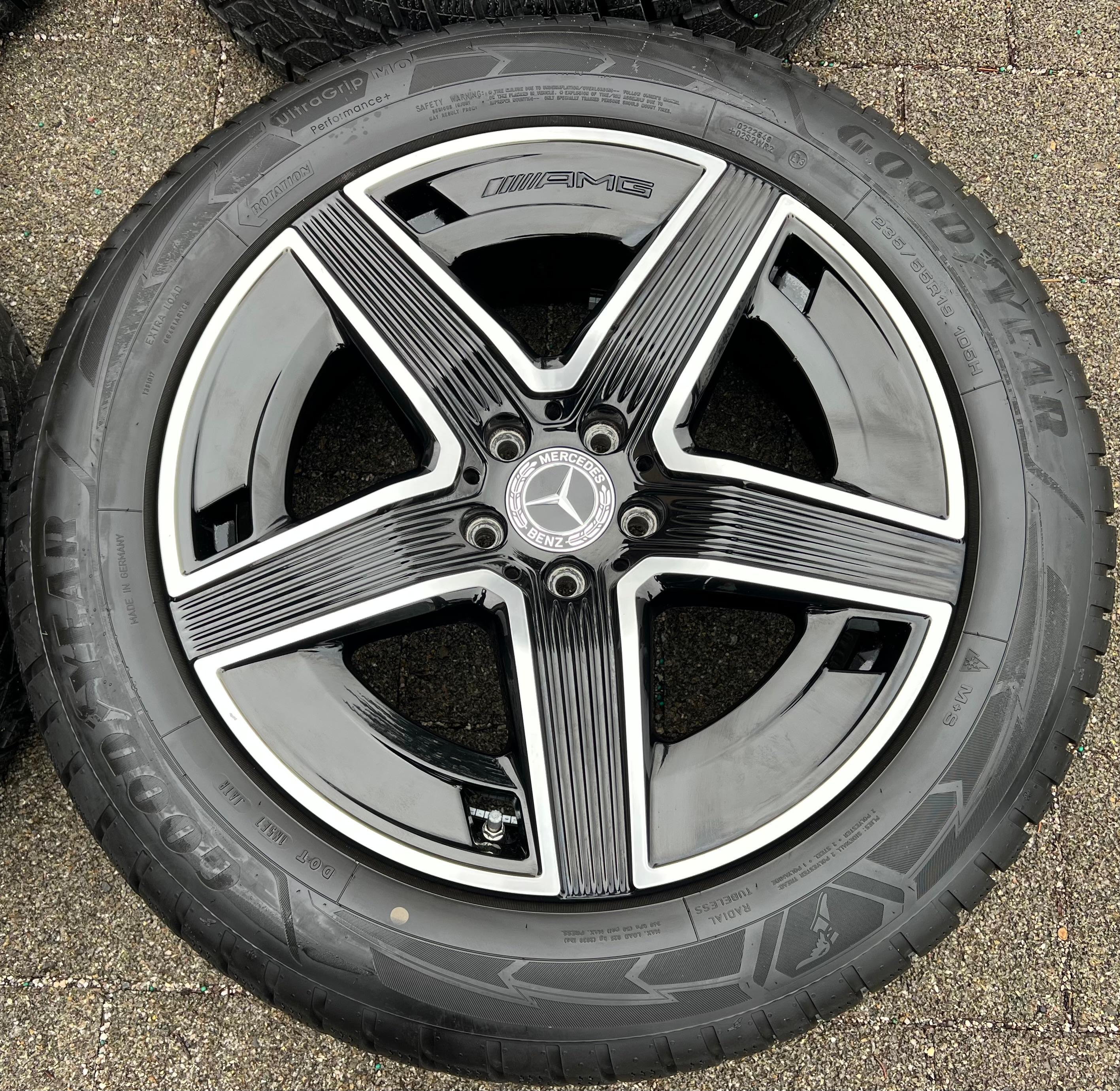 4 llantas de aluminio originales de 19" para invierno para Mercedes GLC X254 W254 AMG A2544010400 2022 con sistema de control de presión de neumáticos (TPMS)