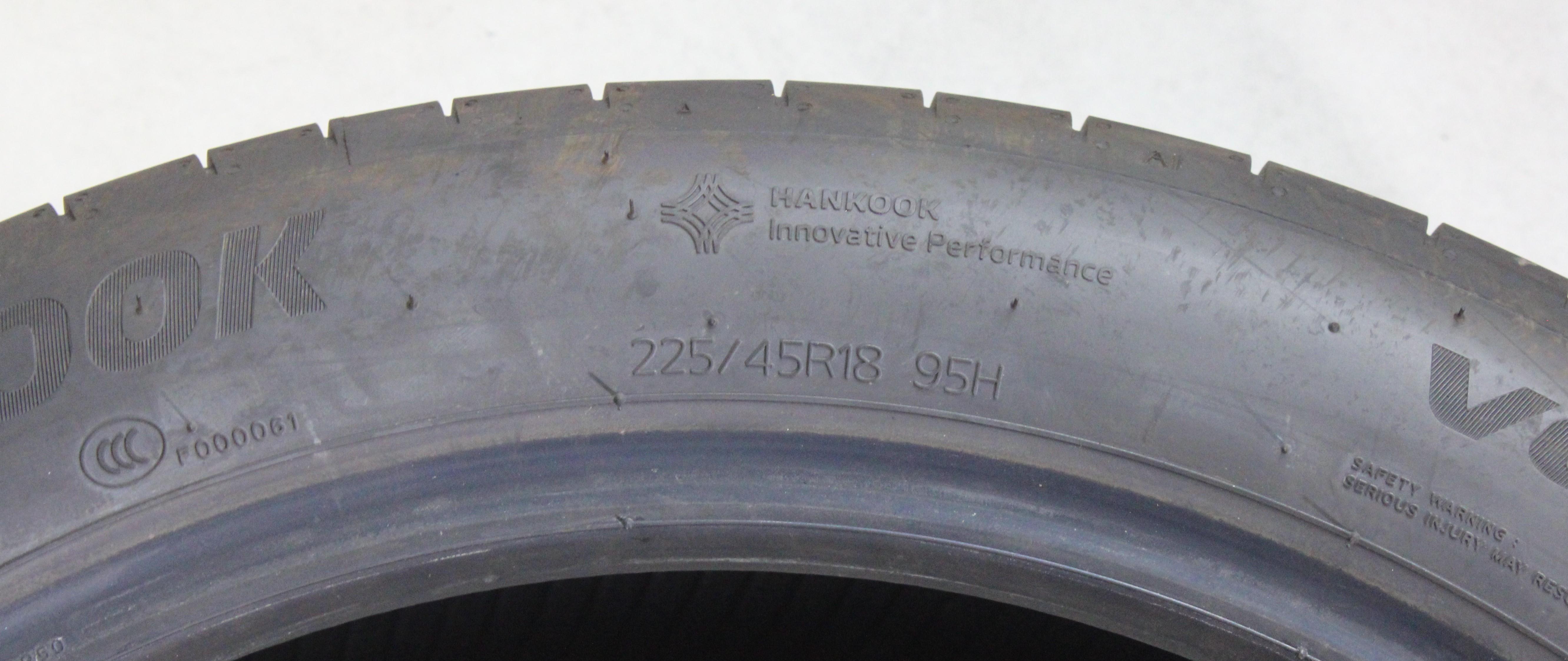 4 x 225/45R18 95H Sommerreifen Hankook Ventus S1 Evo 3 EV* Volles Profil 2026