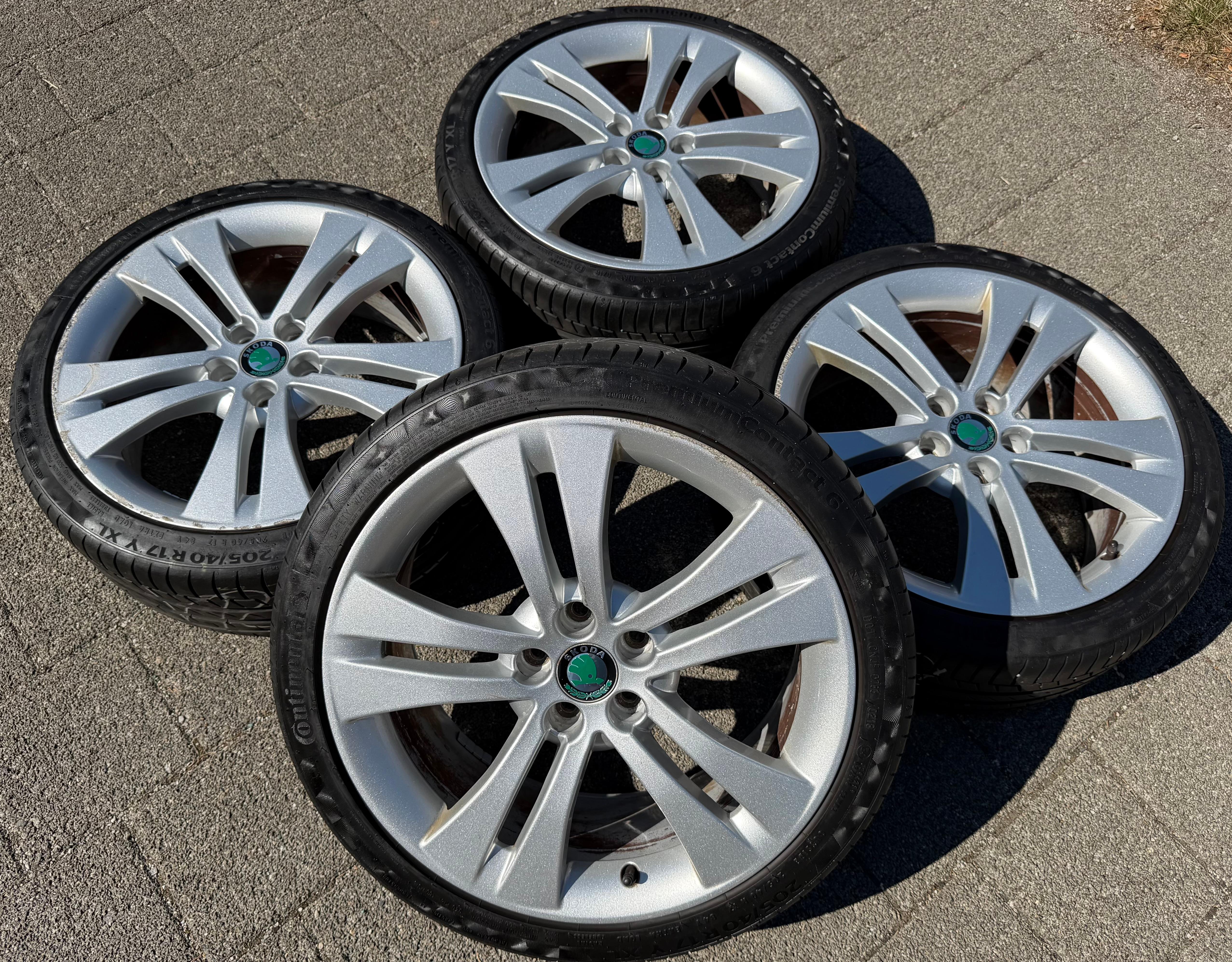 4 originele 17-inch aluminium zomervelgen voor Skoda Roomster 5J Fabia II 5J0601025H