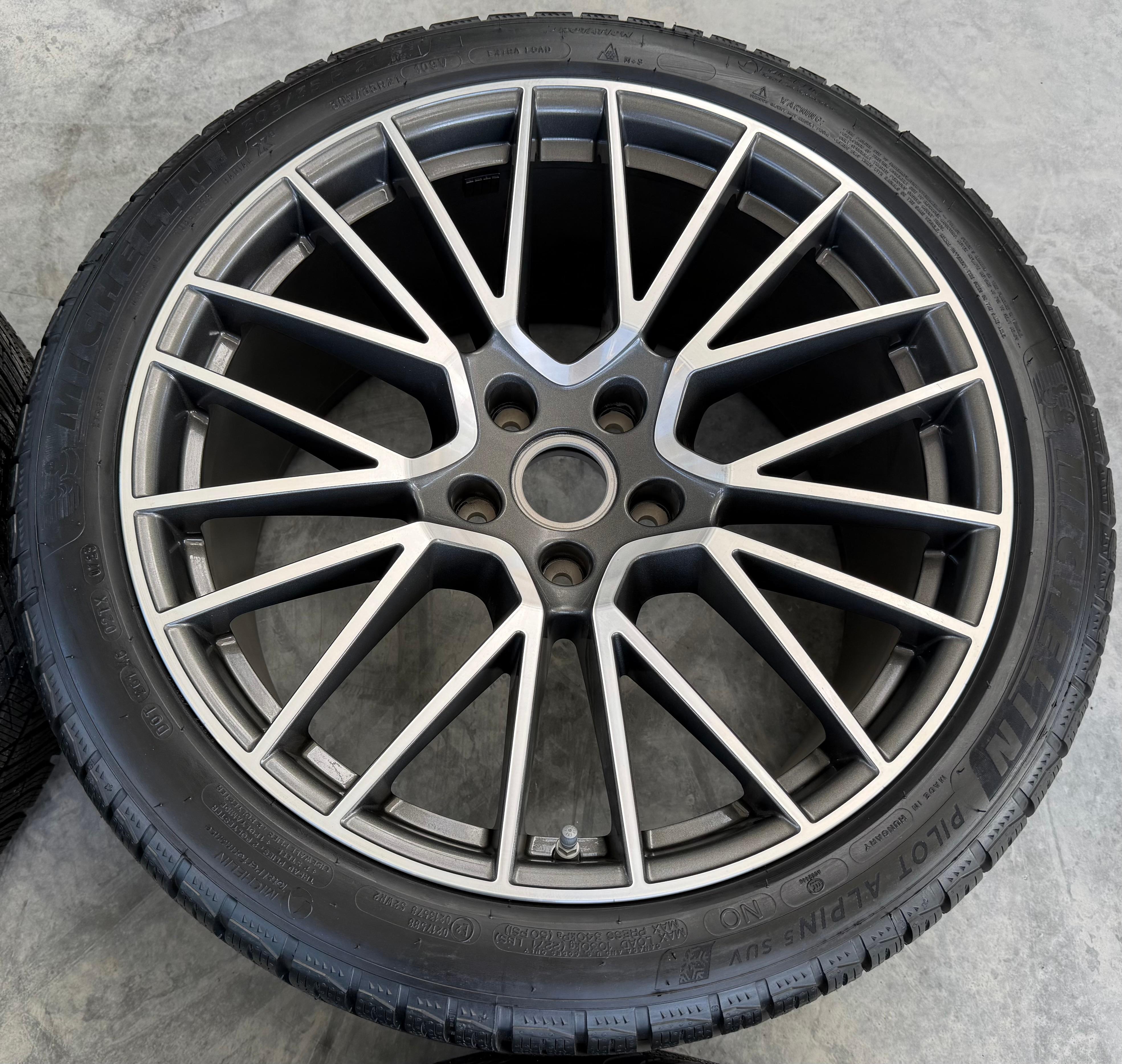 4 Original 21" Alu Winterräder Porsche Cayenne 9YA Michelin RDKS 9Y0601025BF 9Y3601025AC