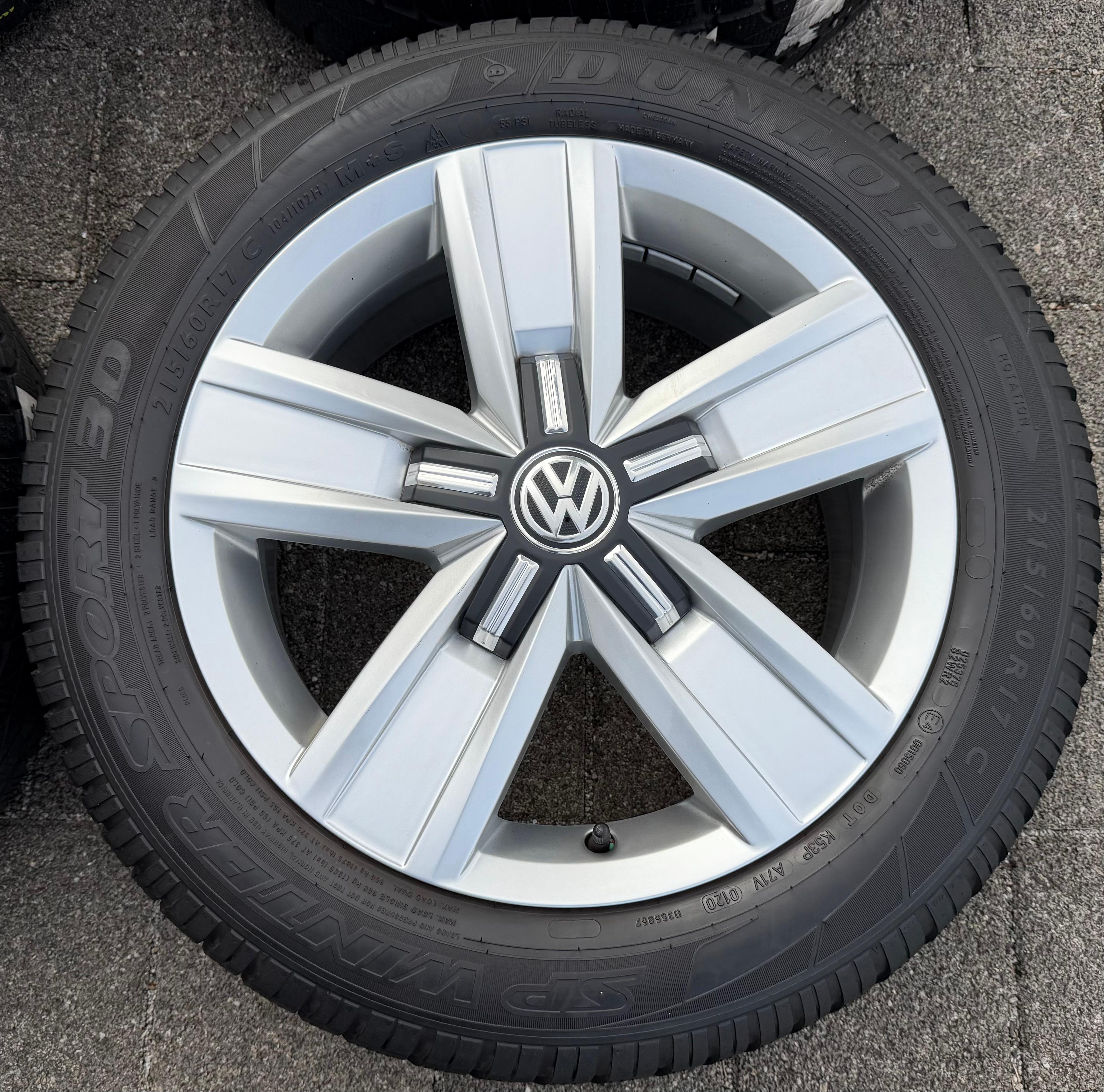 4 ruedas de invierno de aleación originales de 17" para VW BUS T5 T6 T6.1 7E0601025P Devonport 215/60R17C