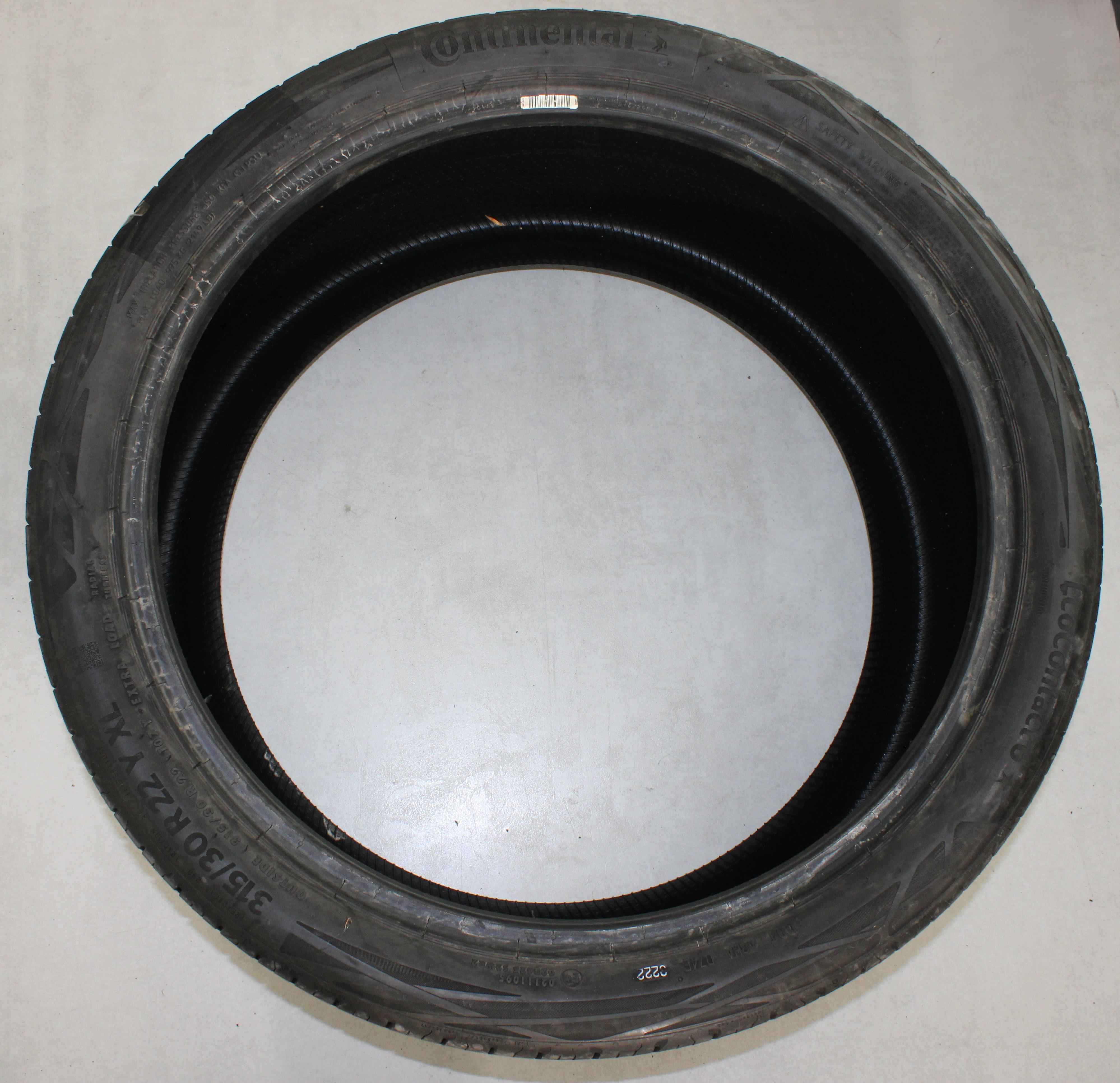 1 x 315/30R22 107Y Sommerreifen Continental Eco Contact 6 5,5-6mm 2022 *