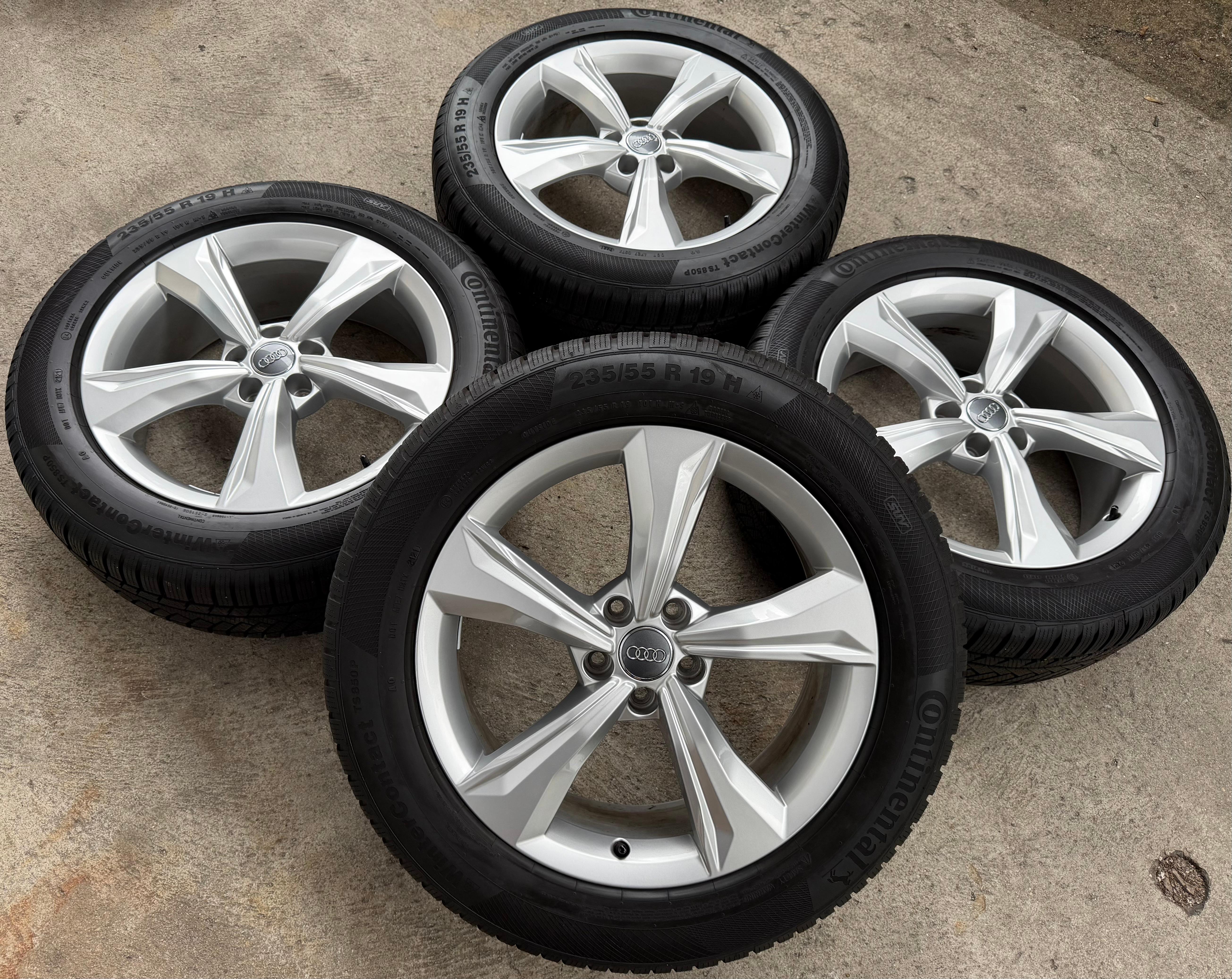 4 Original 19" Alu Winterräder Audi Q5 SQ5 FY 80A601025K 235/55R19 101H Continental 2021