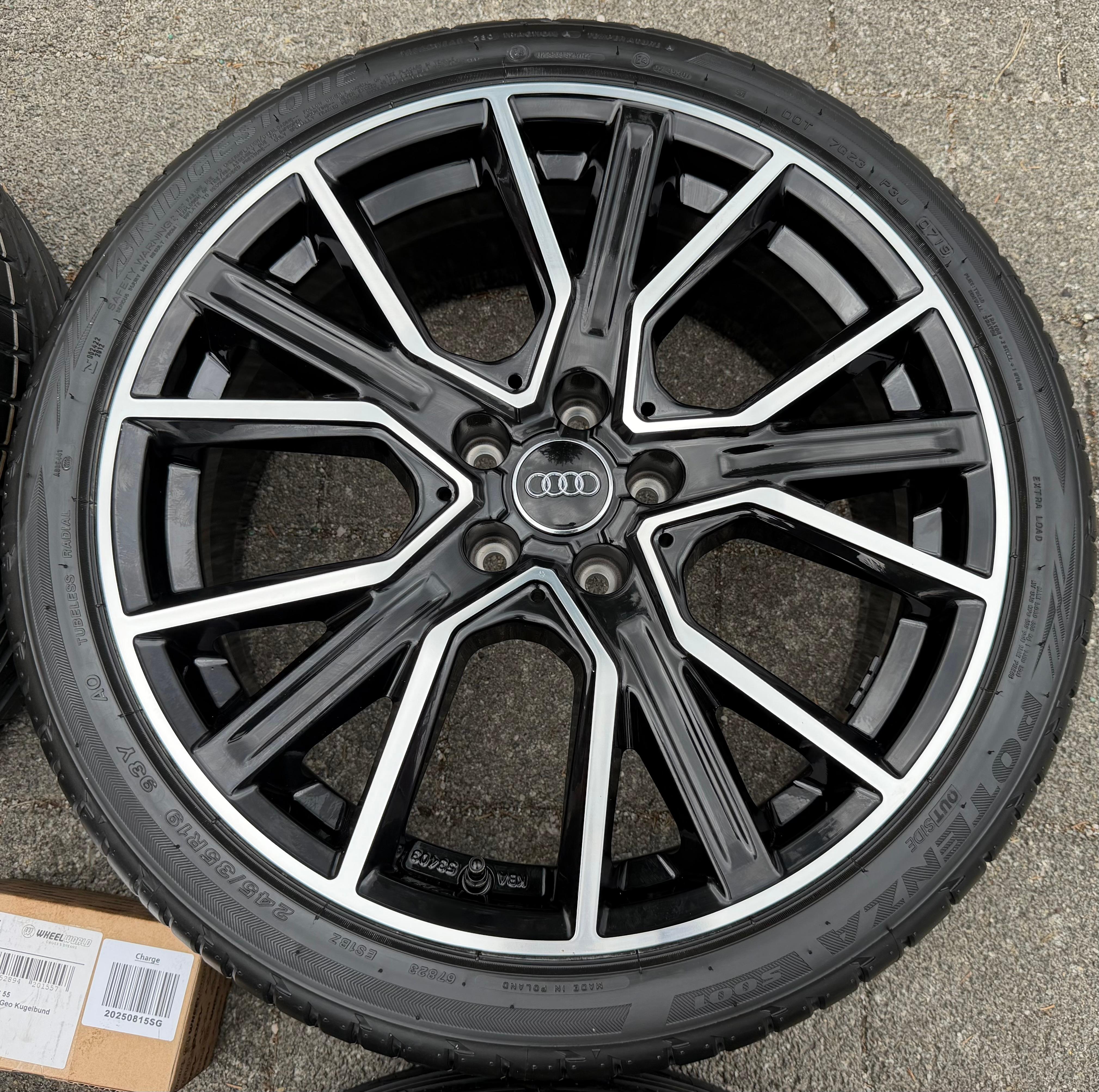 4 cerchi in lega da 19" per Audi A4, S4, 8K, B8, 8W, B9, 245/35R19 93Y Bridgestone