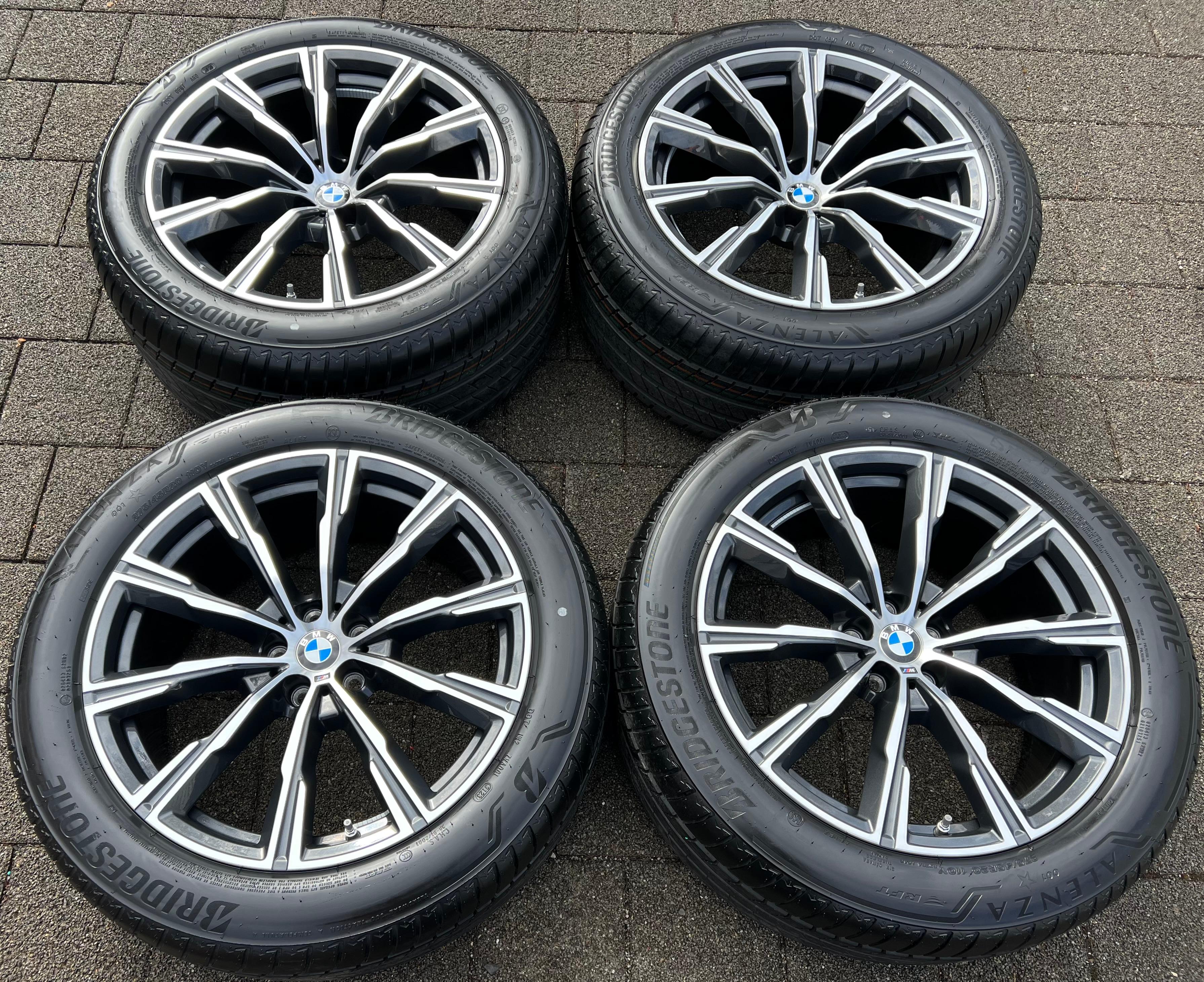 4 ROUES D'ÉTÉ ORIGINALES 20" EN ALUMINIUM BMW X5 G05 X6 G06 STYLING M740 275/45R20 110Y 305/40R20 112Y