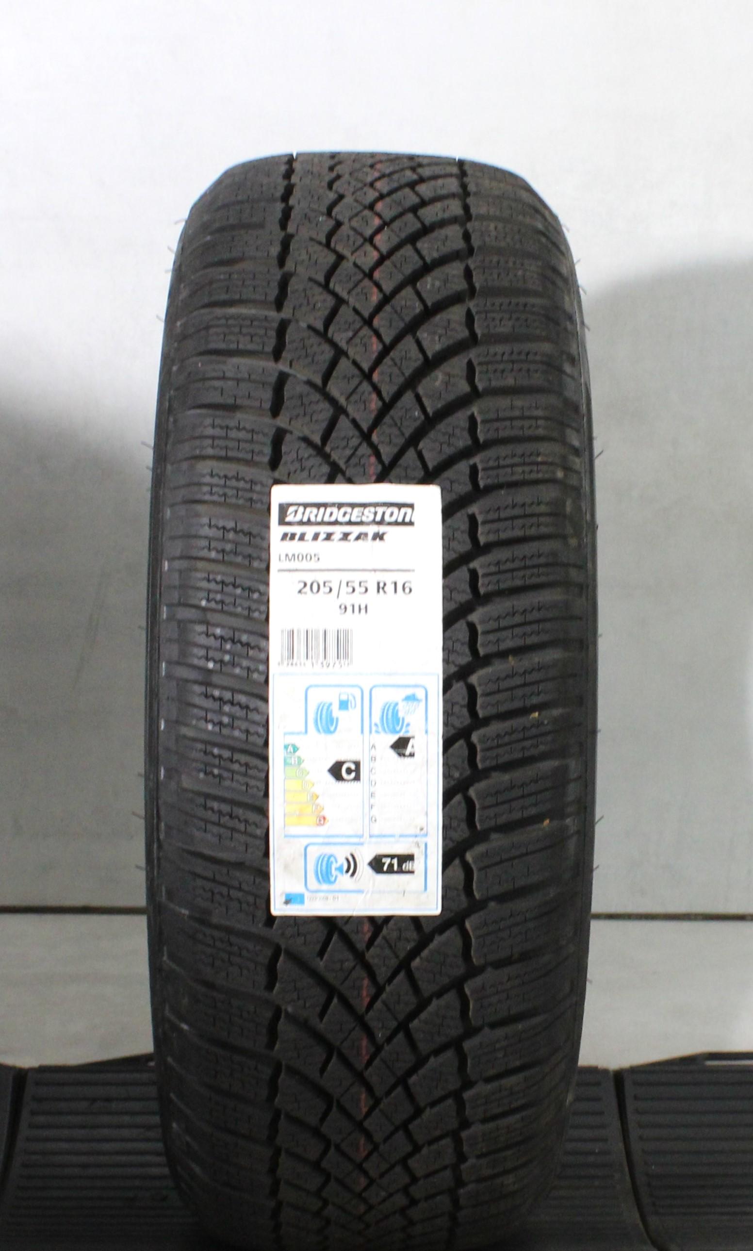 1 x 205/55R16 91H Winterreifen Bridgestone Blizzak LM005 8mm 2019