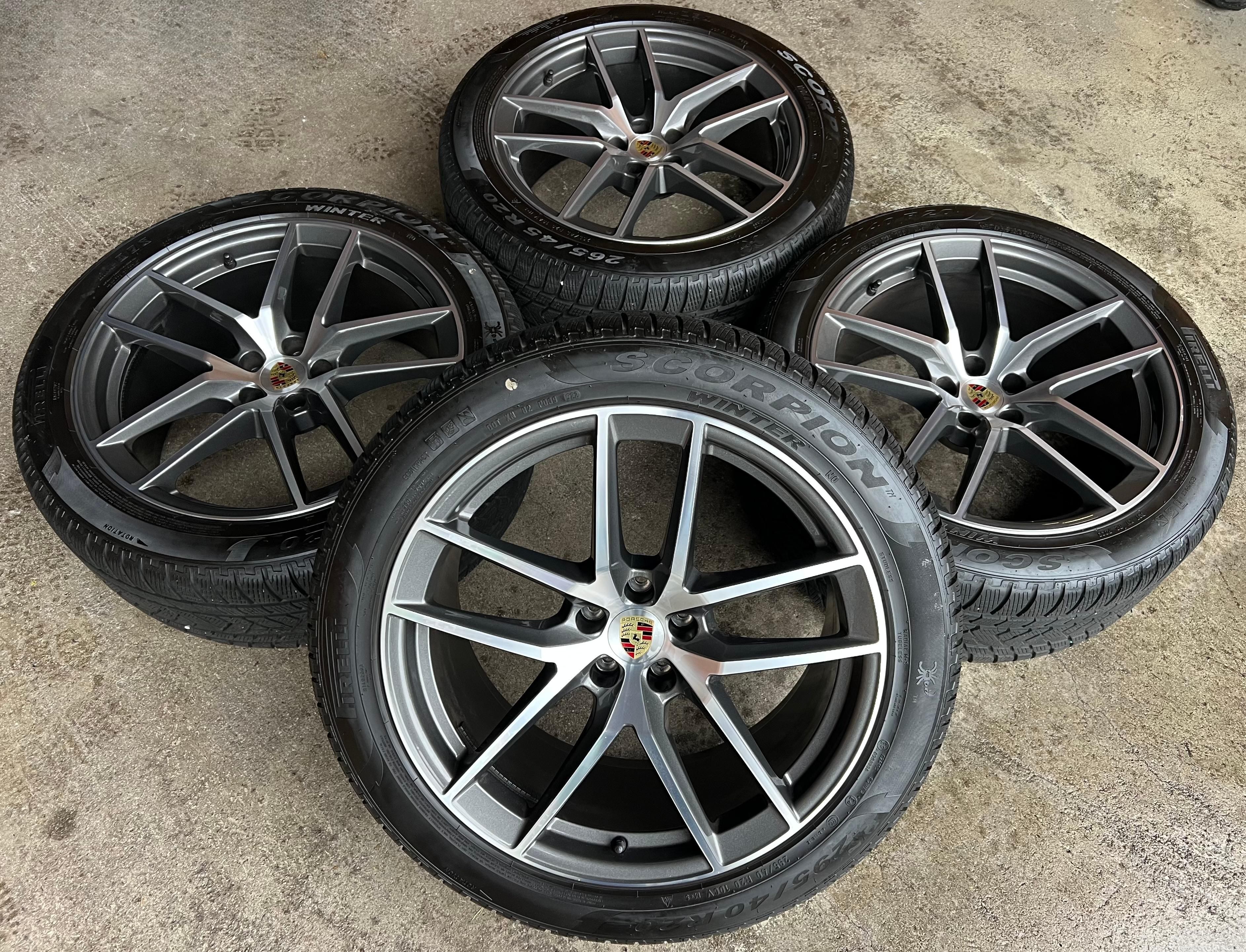 4 ORIGINAL 20" ALU WINTERRÄDER PORSCHE MACAN 265/45R20 104V 295/40R20 106V RDKS