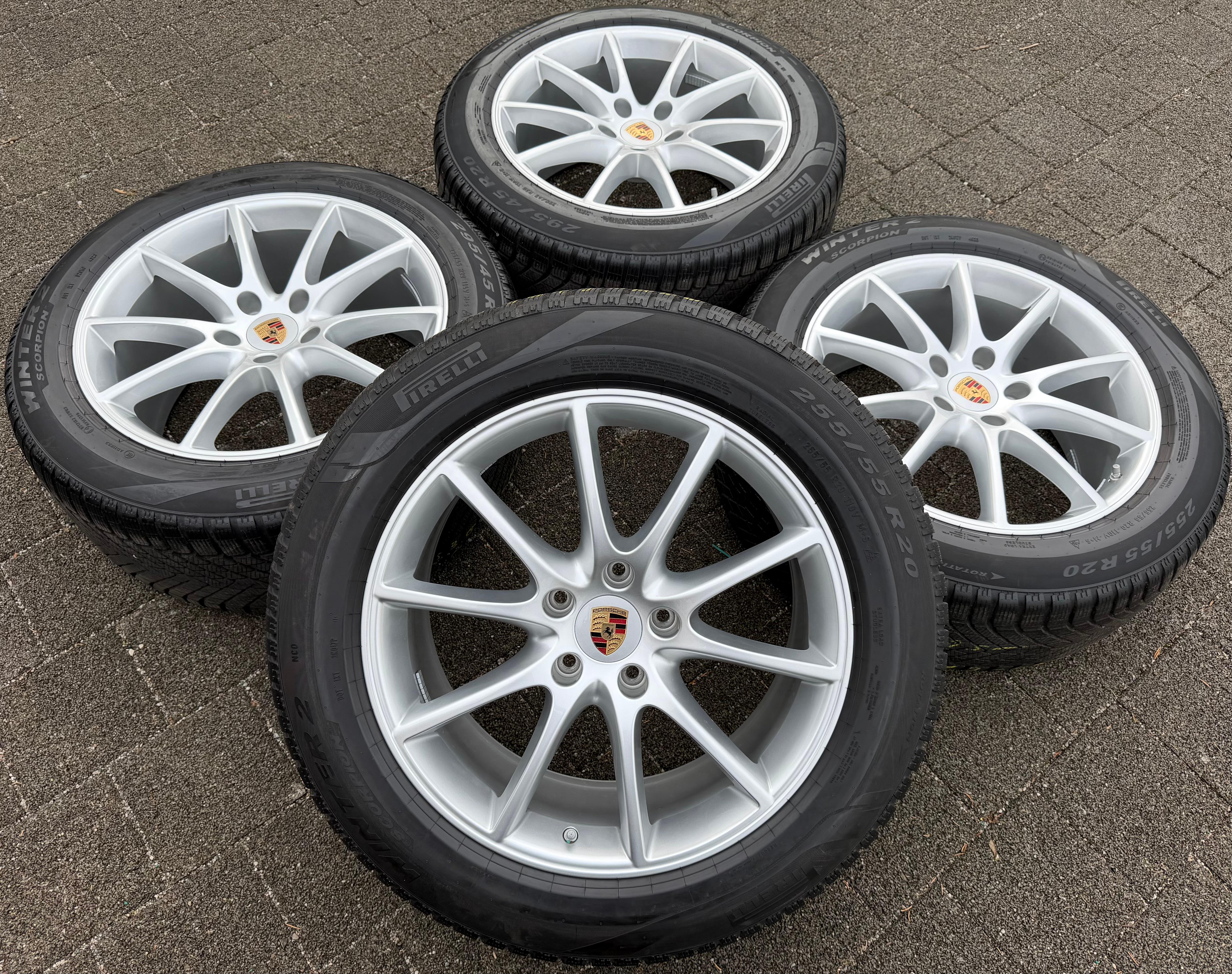 4 ruedas de invierno de aluminio originales de 20" para Porsche Cayenne II E3 9YA 9Y0601025CT 9Y0601025DA