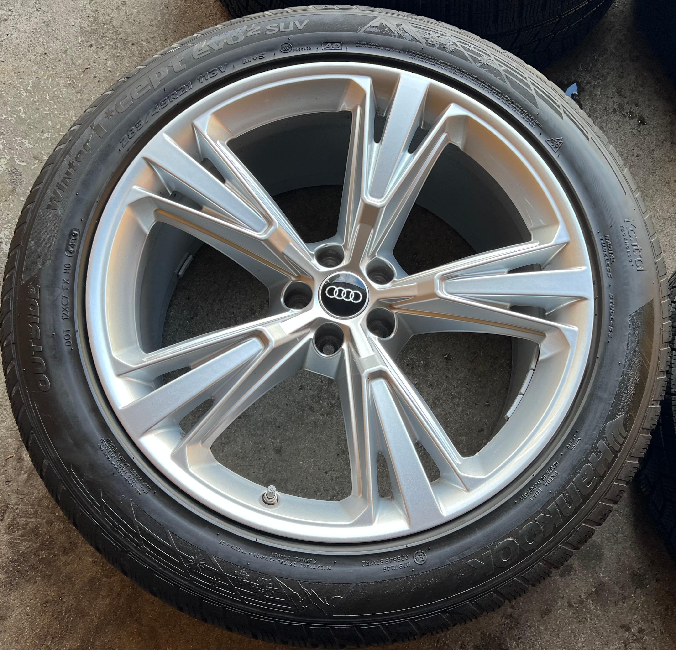 4 RUEDAS DE INVIERNO ORIGINALES DE ALEACIÓN DE 21" AUDI Q8 SQ8 4M 4M8601025H 285/45R21 113V HANKOOK ENVÍO GRATUITO