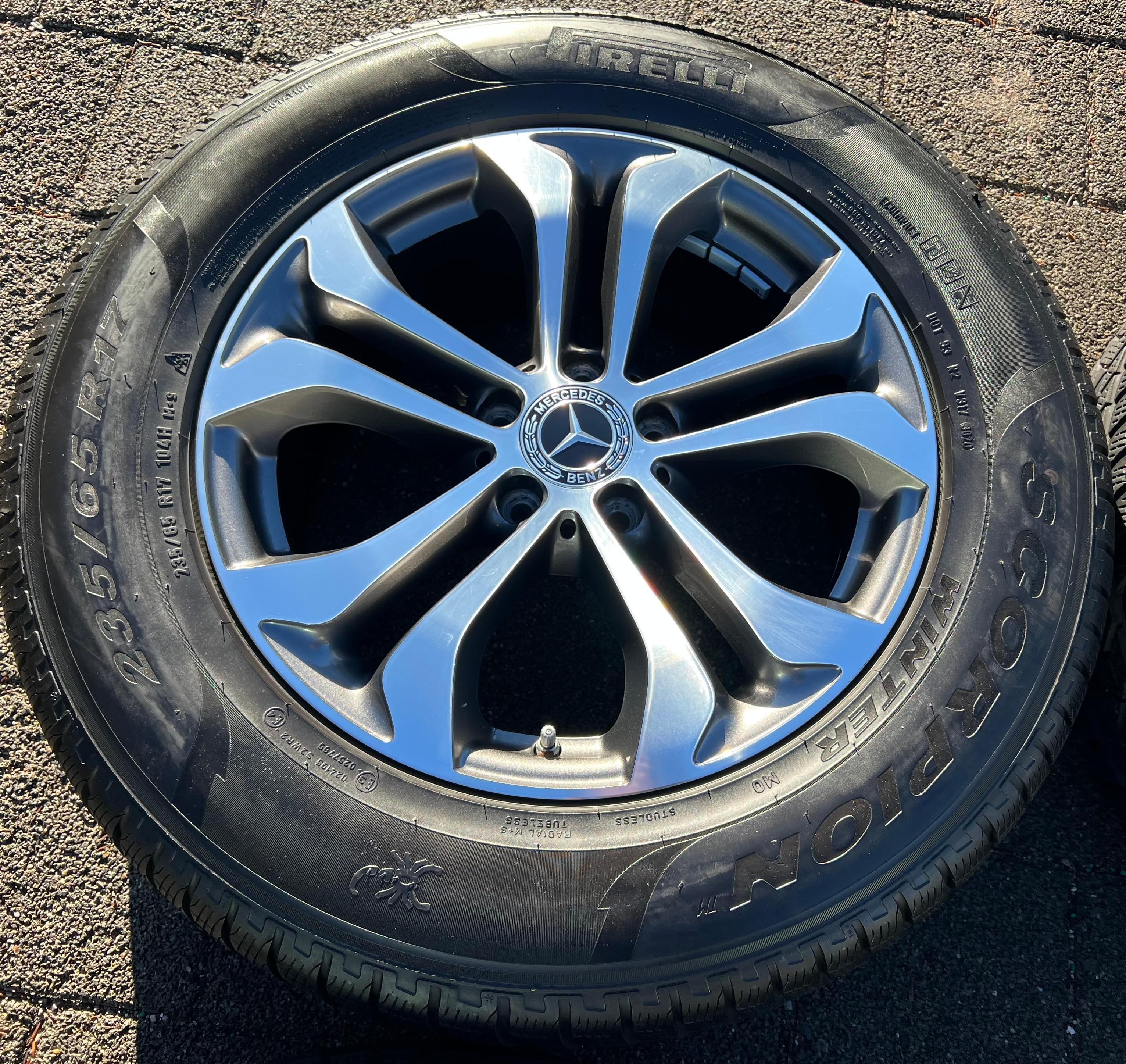 4 ORIGINAL 17" ALU WINTERRÄDER MERCEDES GLC X253 W253 RDKS 235/65R17 104H