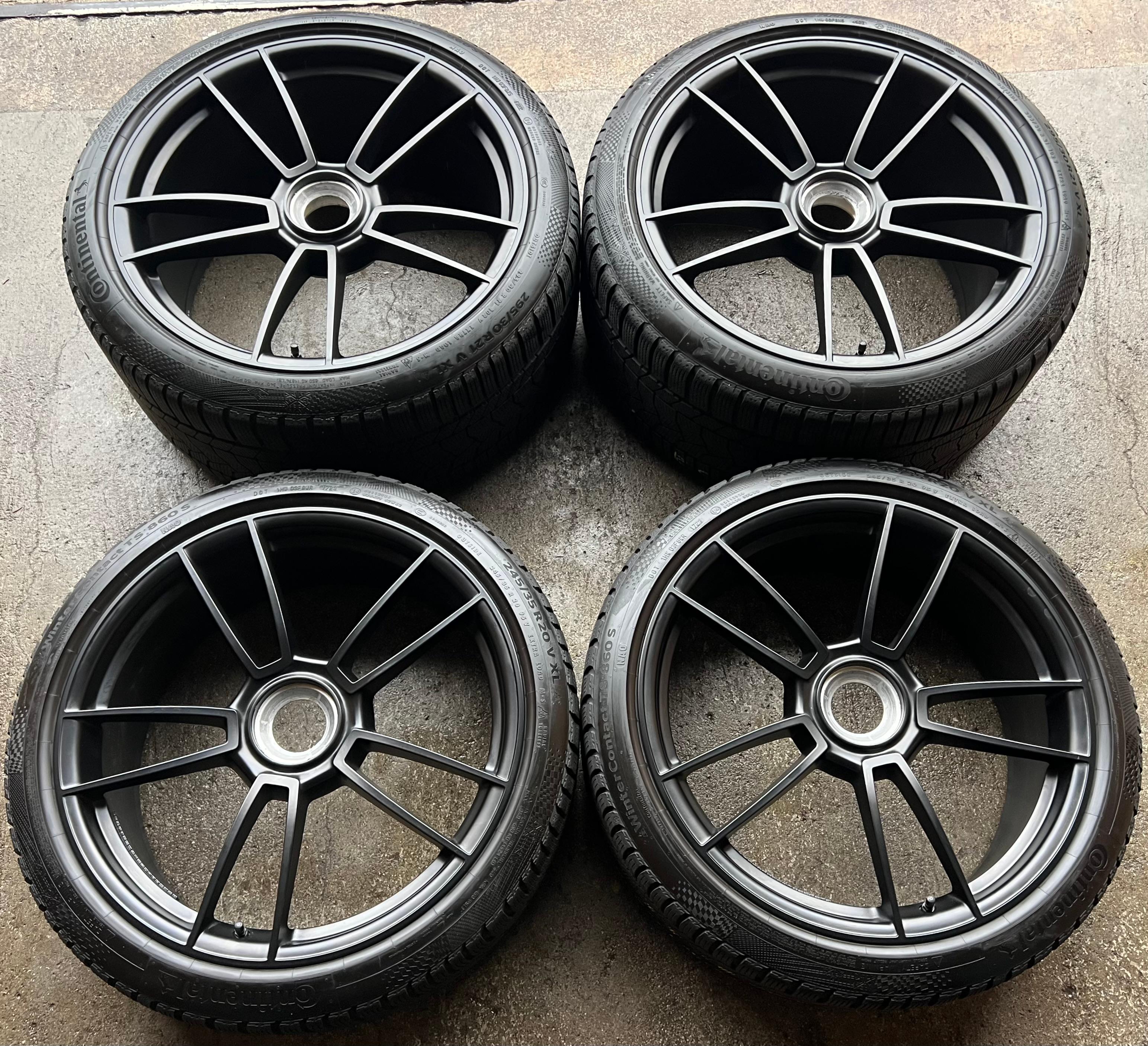 4 ORIGINAL 20" 21" ALU WINTERRÄDER PORSCHE 911 992 GTS ZENTRALVERSCHLUSS CENTERLOCK
