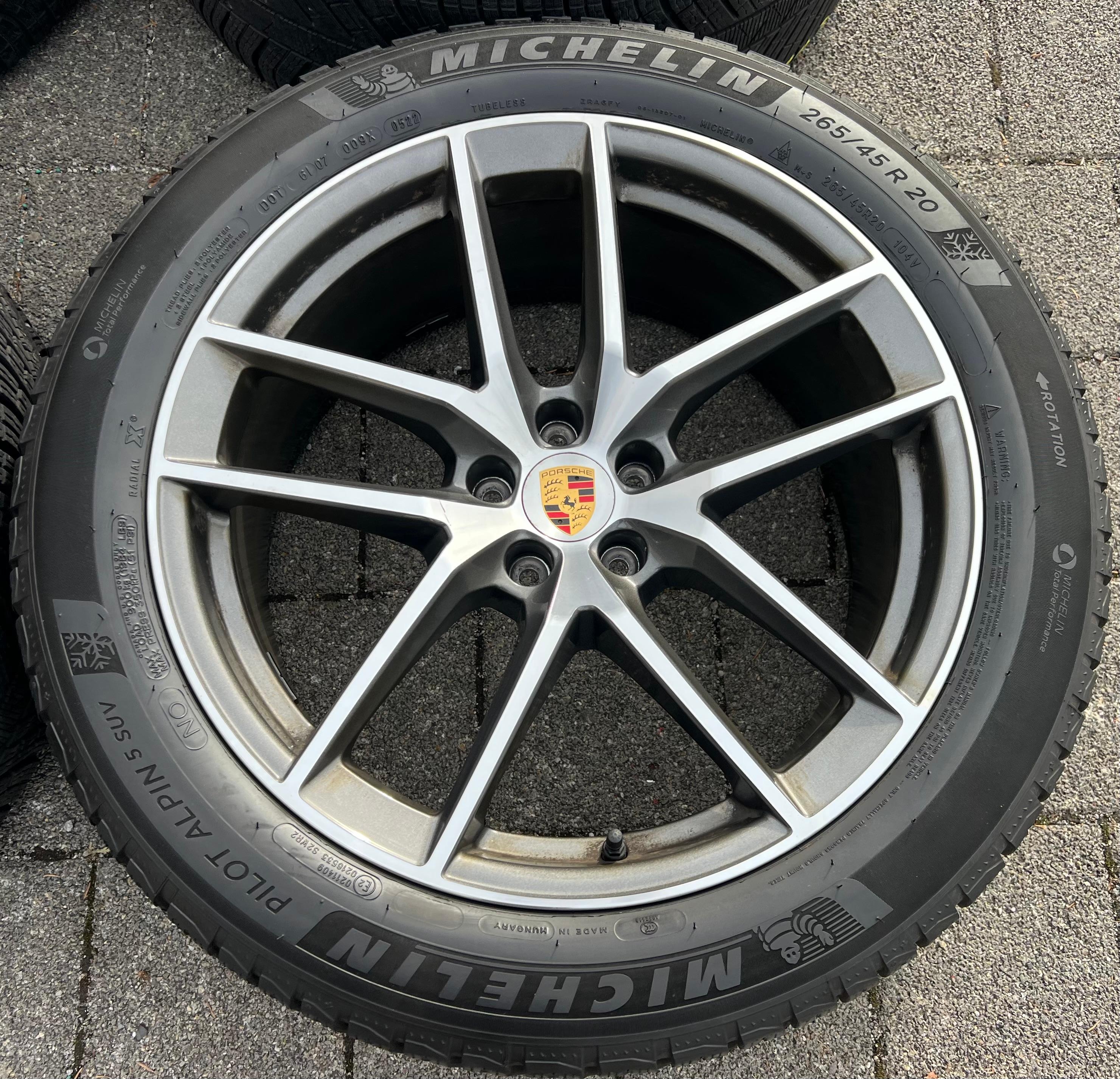 4 ORIGINAL 20" ALU WINTERRÄDER PORSCHE MACAN 265/45R20 104V 295/40R20 106V RDKS