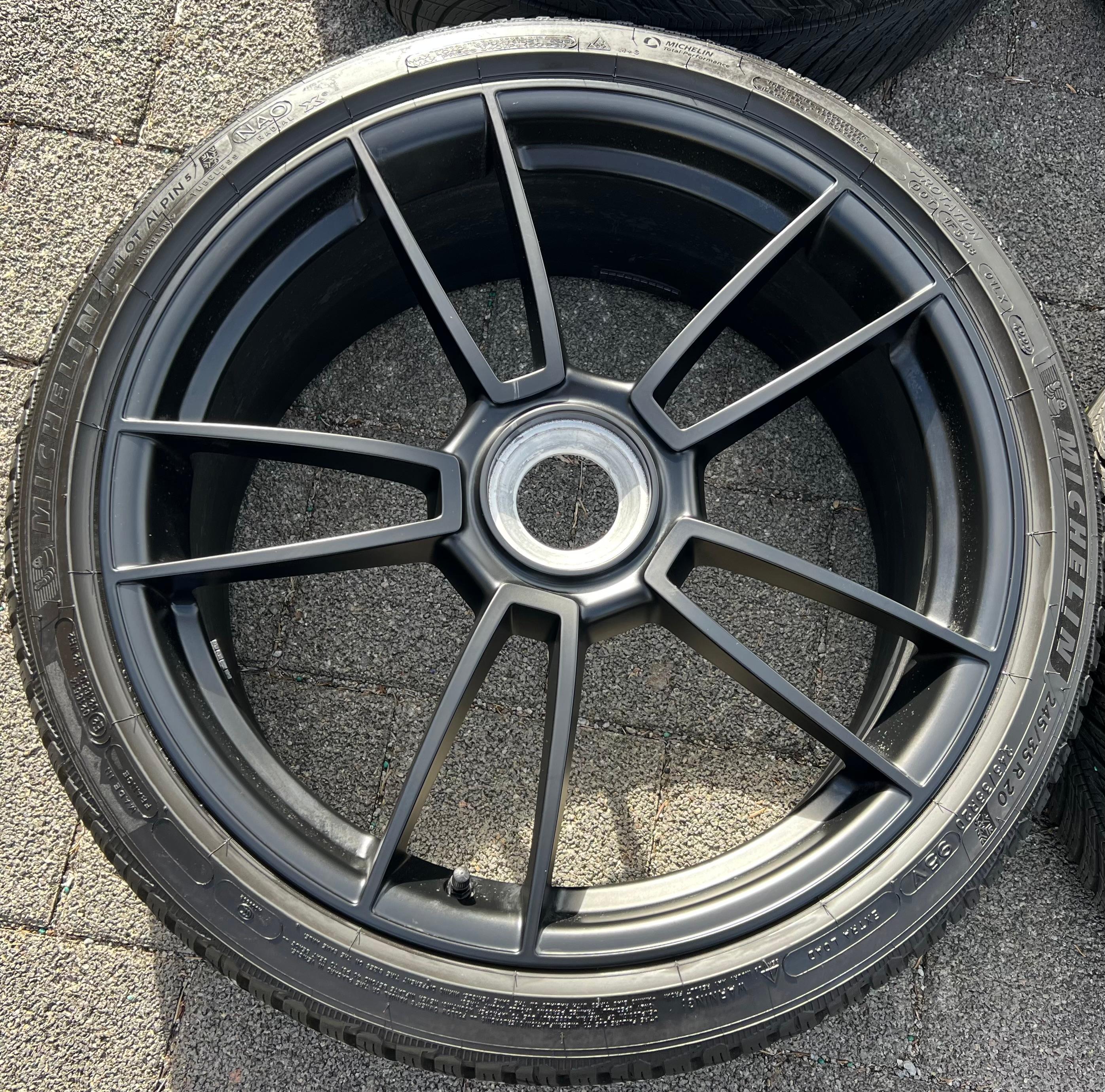 4 ORIGINAL 20" 21" ALU WINTERRÄDER PORSCHE 911 992 GTS ZENTRALVERSCHLUSS CENTERLOCK