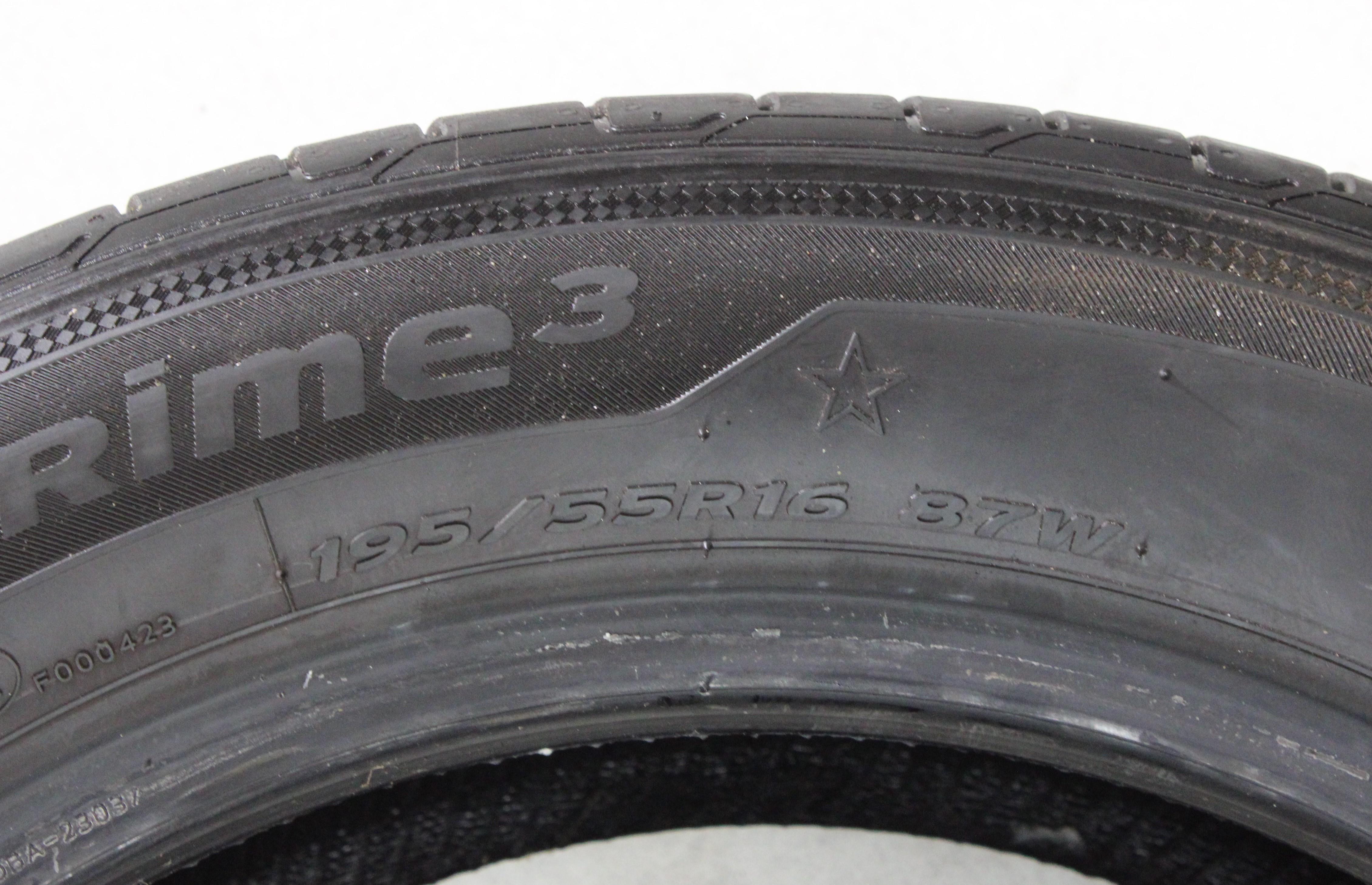 2 x 195/55R16 87W Sommerreifen Hankook Ventus Prime 3 * 5,5-6mm 2023