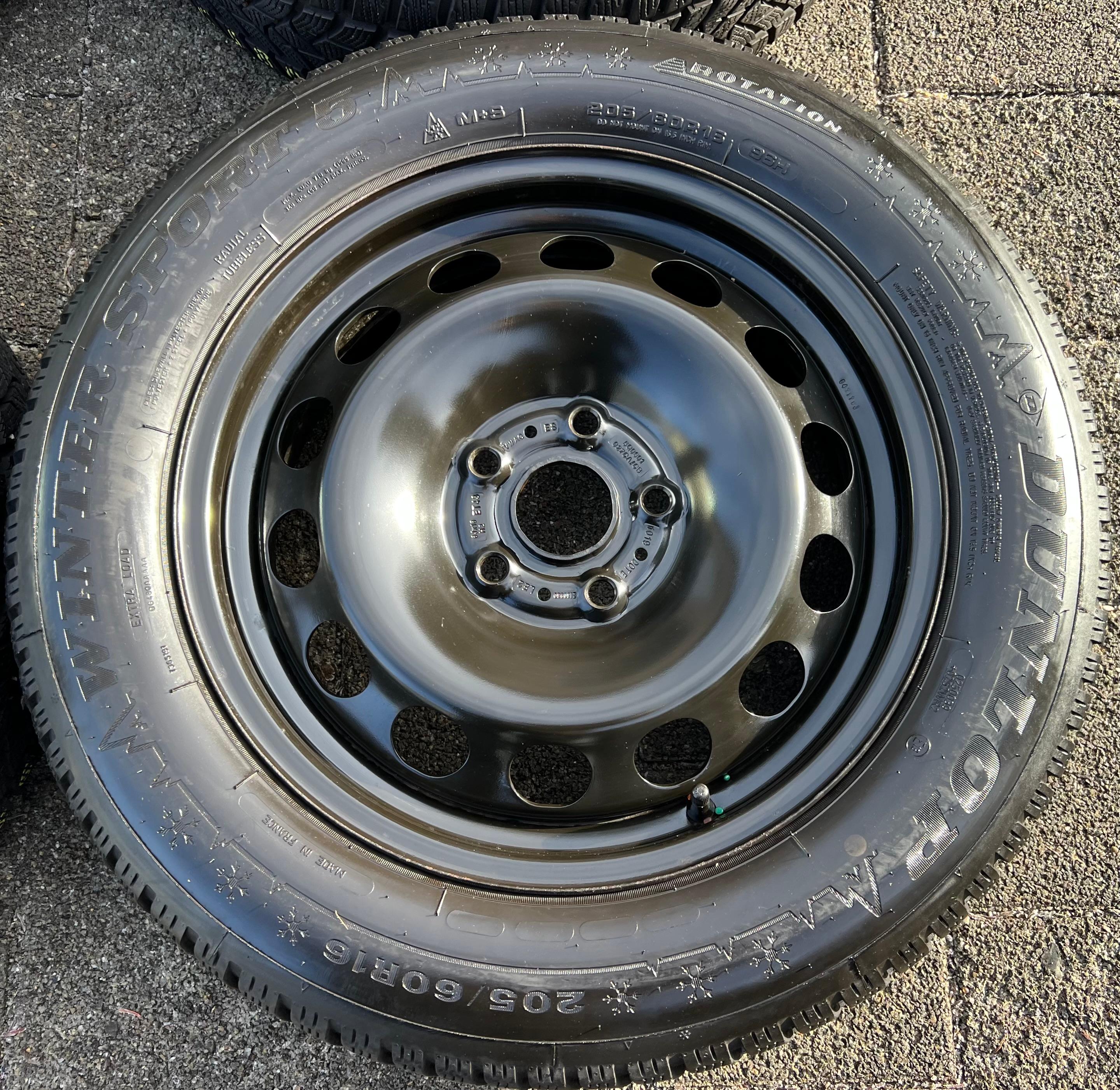 4 WINTERWIELEN AUDI Q2 GA VW T-ROC A11 205/60R16 96H DUNLOP 2019 TOP 5Q0601027AM GRATIS LEVERING