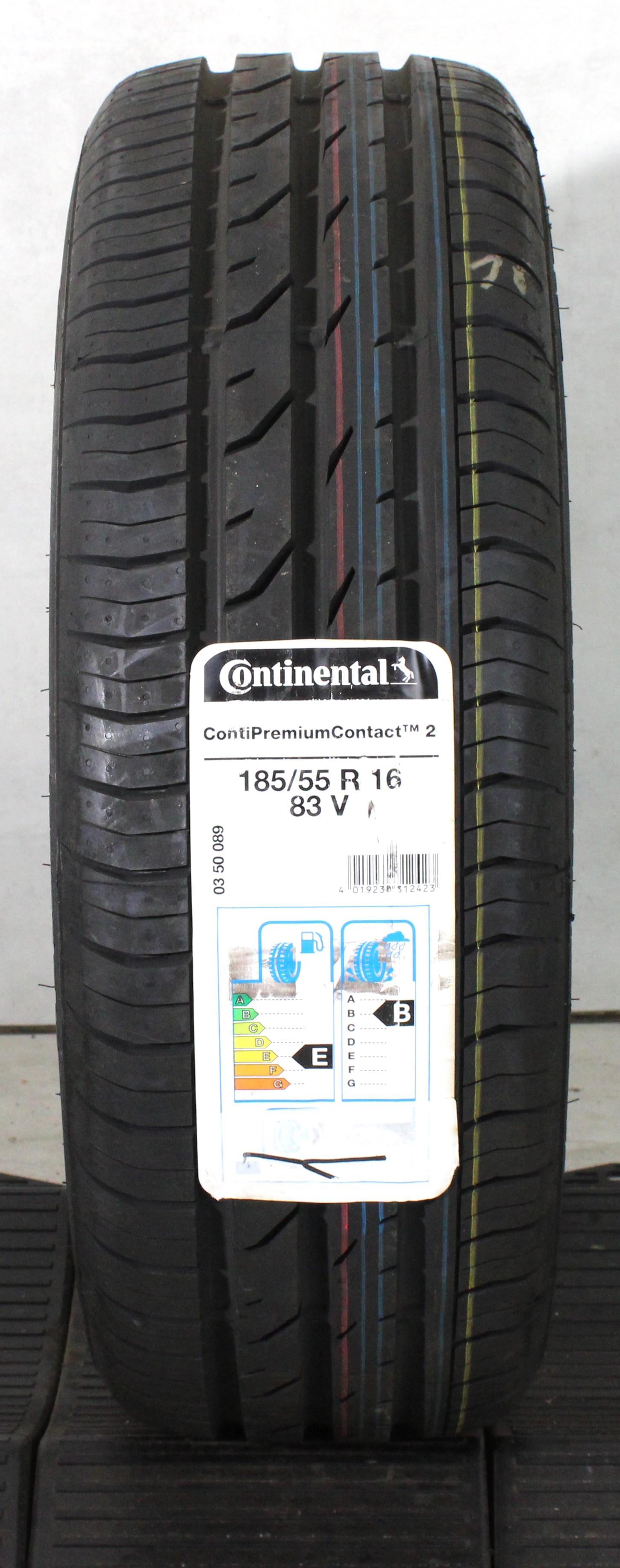 1 x 185/55R16 83V Sommerreifen Continental Premium Contact 2 NEU 2018