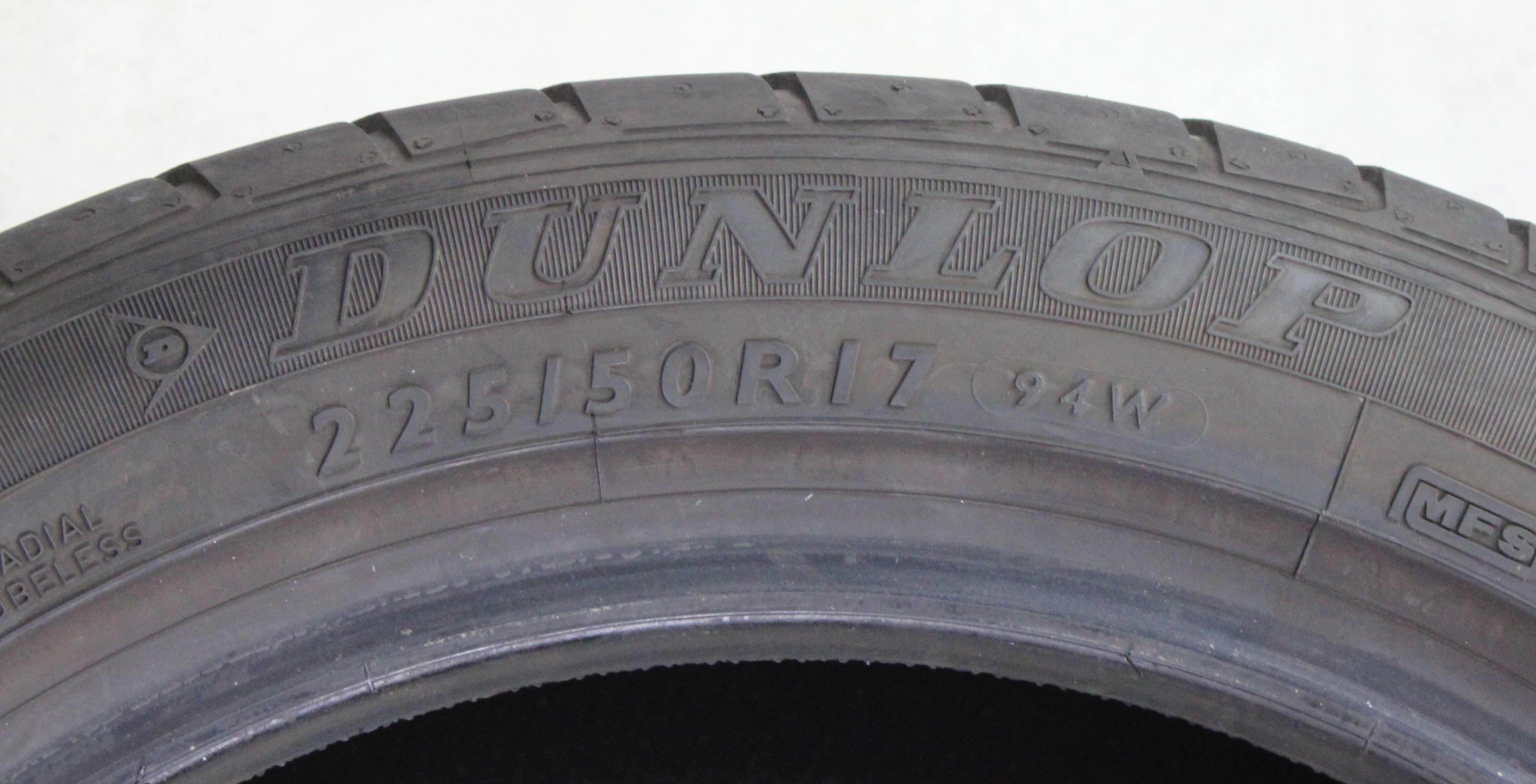 4 neumáticos de verano Dunlop SP Sport Maxx TT DSST 225/50R17 94W, 5-5,5 mm, 2016 *